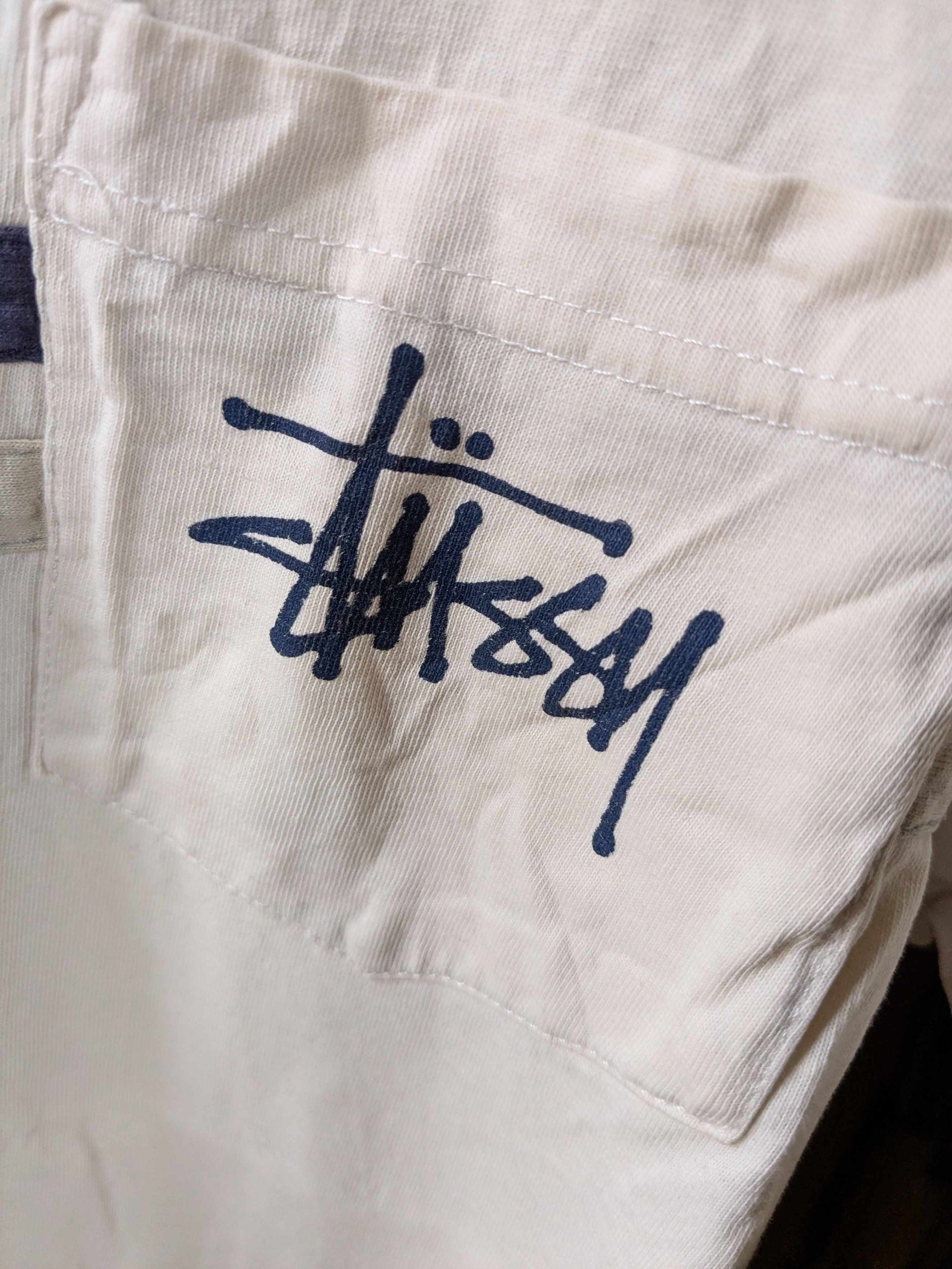 Stussy RARE Vintage white striped Stussy tee Size US S / EU 44-46 / 1 - 4 Thumbnail