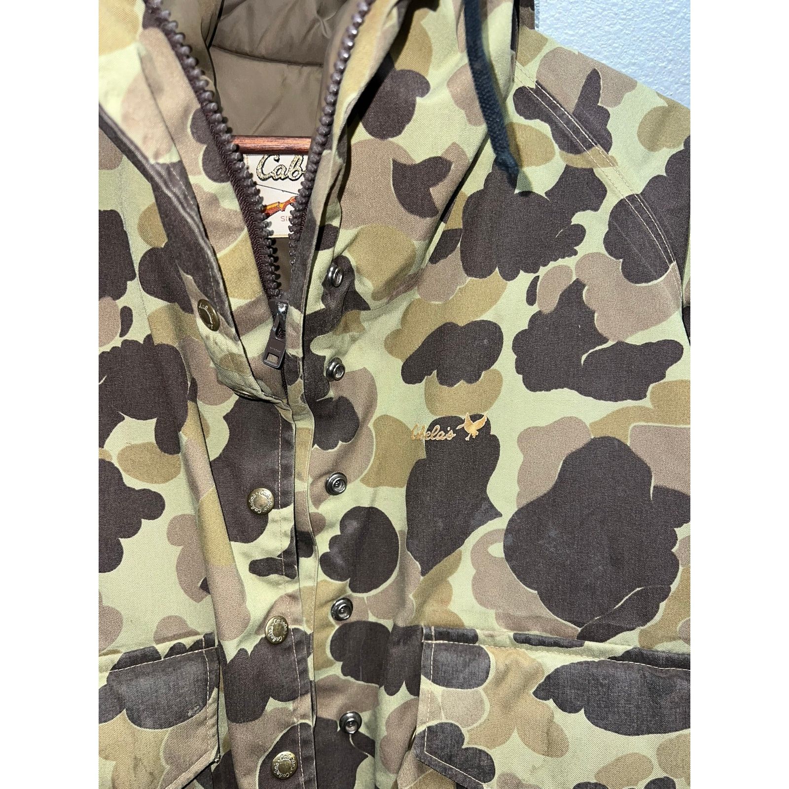 Vintage Vintage Cabelas Duck Camo Jacket Hooded Hunting Cabela's M Size US M / EU 48-50 / 2 - 2 Thumbnail