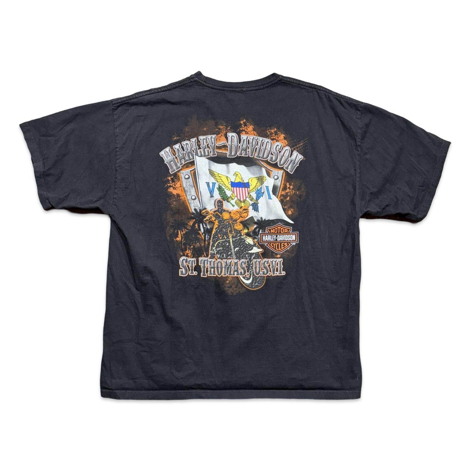 Harley Davidson Harley-Davidson Motorcycles St. Thomas Vintage T-Shirt Size US XXL / EU 58 / 5 - 1 Thumbnail