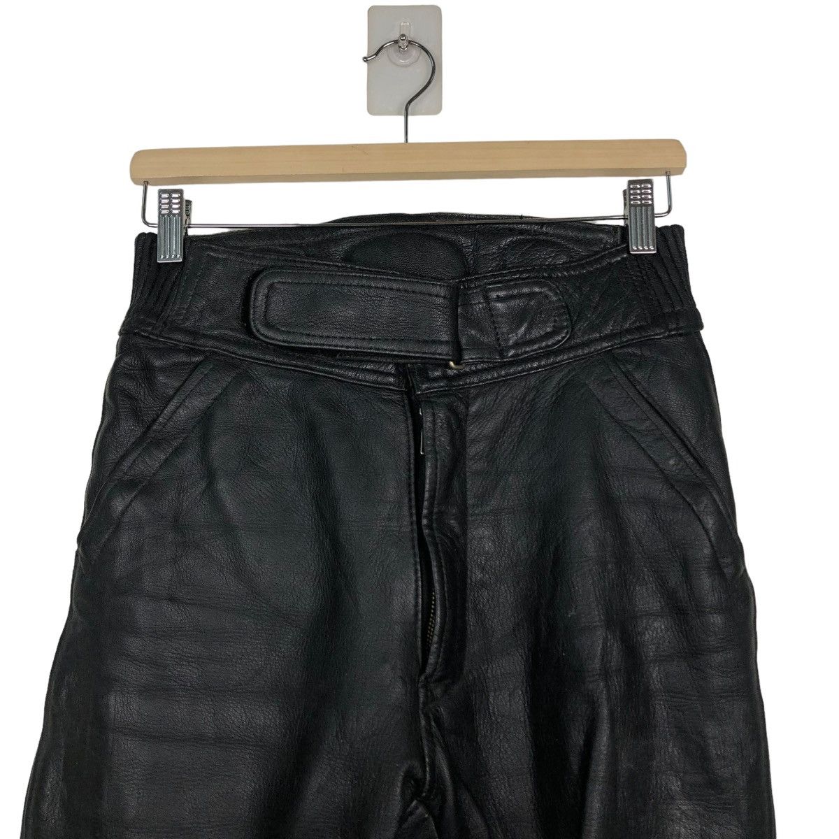 Genuine Leather 🔥90’s Vtg Biker Motor Cross Leather Pants Corin Motors Japan Size US 26 / EU 42 - 2 Thumbnail