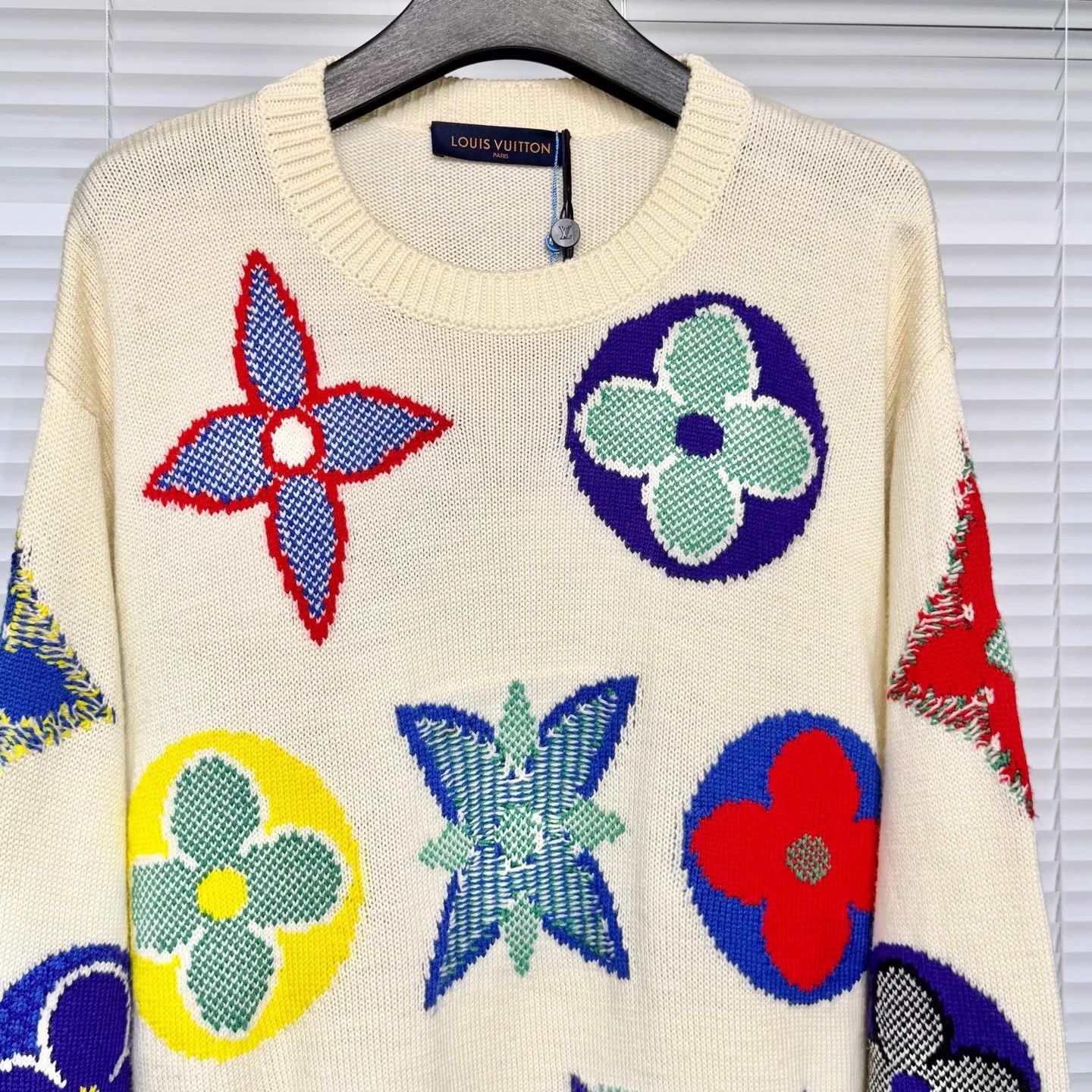 Louis Vuitton LV Knit Sweater Colorful Monogram Ivory XL Size US XL / EU 56 / 4 - 3 Thumbnail