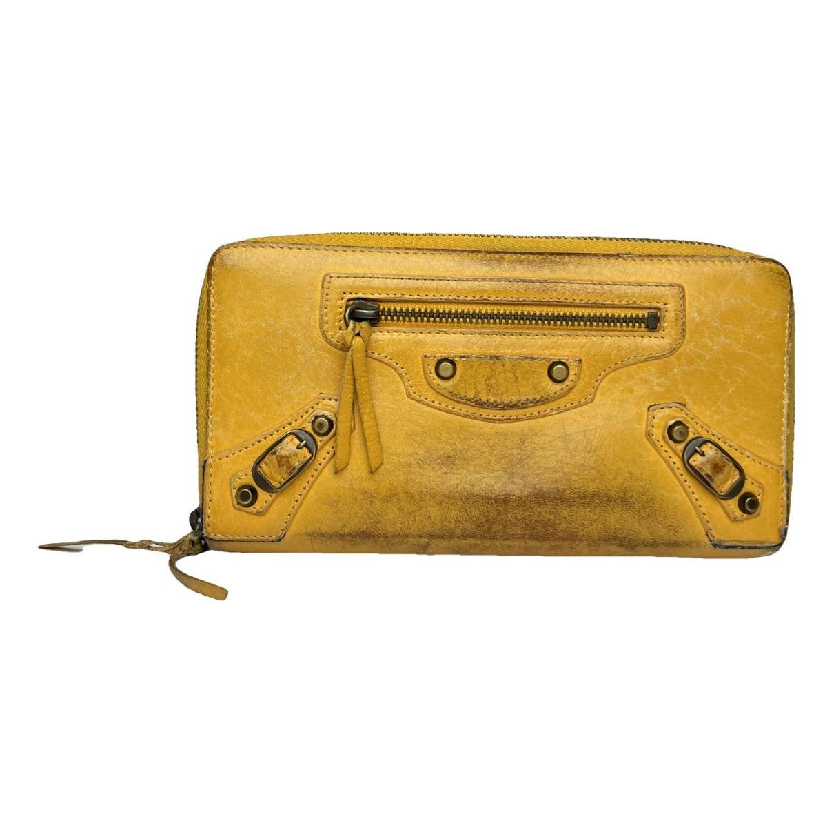 Balenciaga Yellow Leather Wallet Size ONE SIZE - 1 Thumbnail
