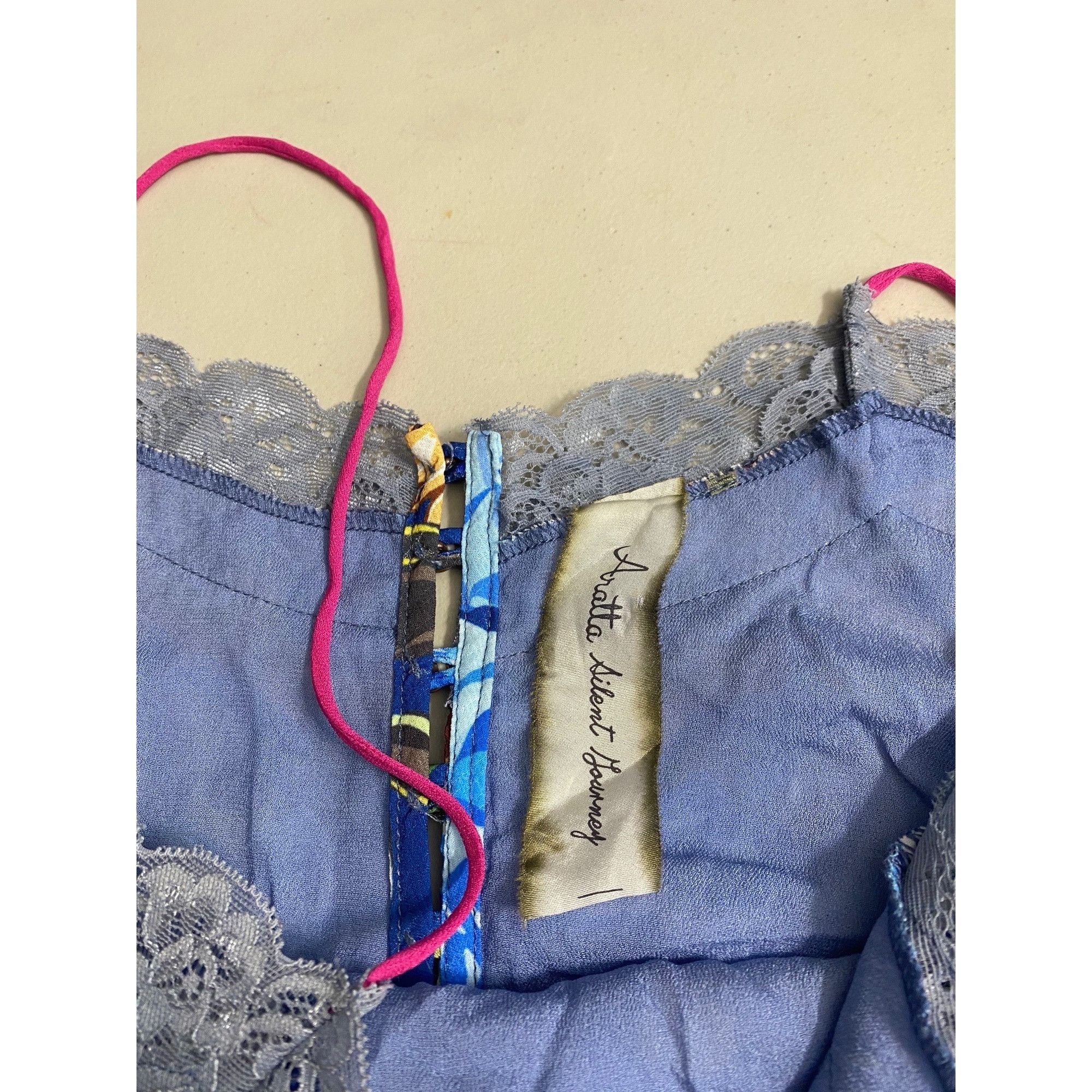 Other Aratta Silent Journey Ines Mini Slip Dress Blue Floral NWOT Size S / US 4 / IT 40 - 5 Thumbnail