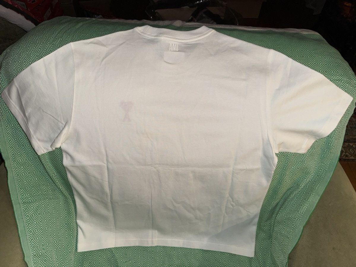 AMI AMI PARIS “De Coeur” embroidered cotton-jersey Tee! UNISEX! Size US XS / EU 42 / 0 - 10 Thumbnail
