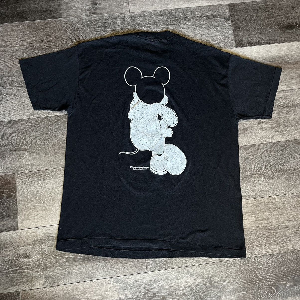 Disney Vintage 80s Disney Mickey Mouse Sherry Double Sided Logo Tee Size US XL / EU 56 / 4 - 2 Thumbnail