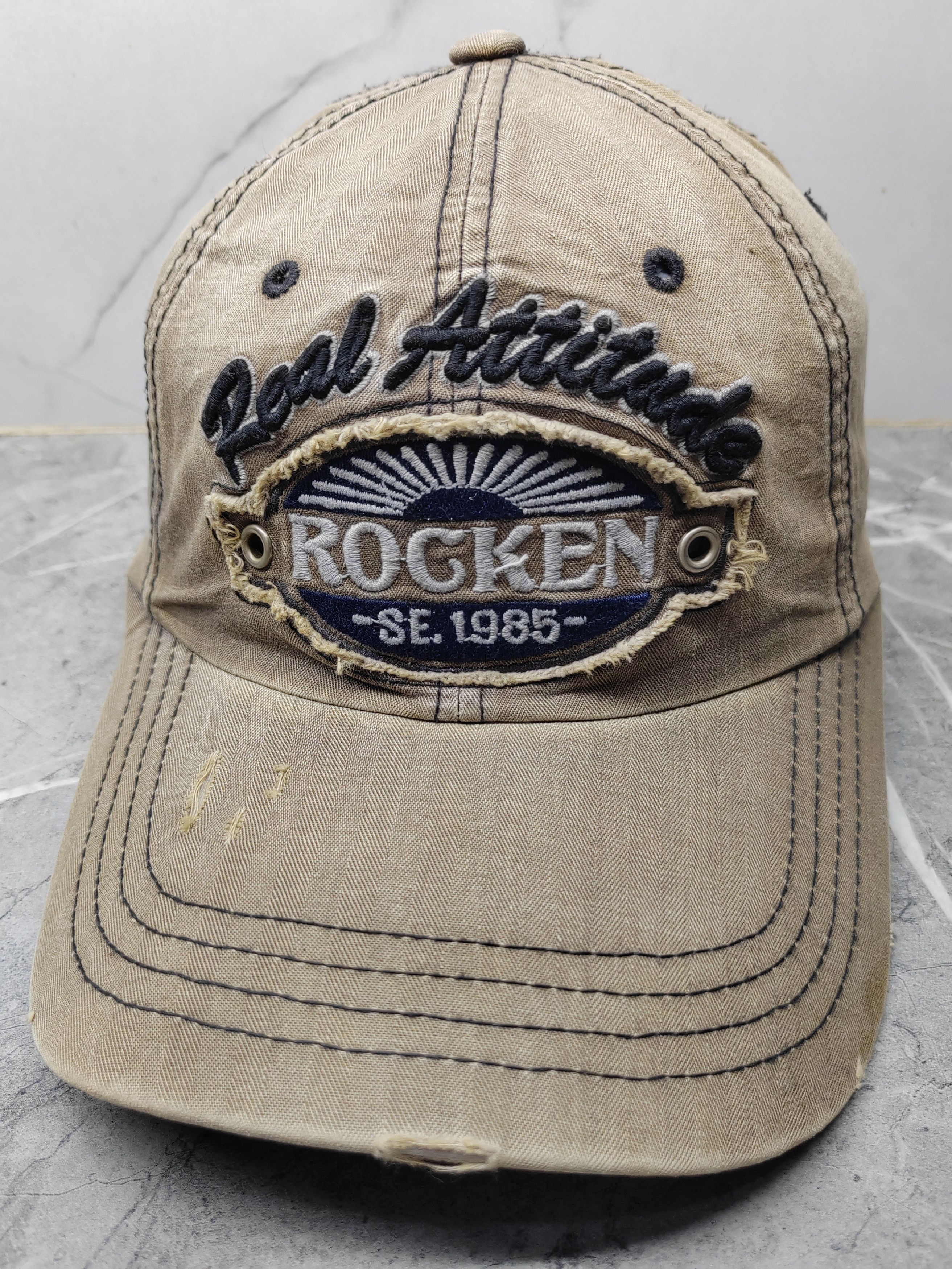 Japanese Brand Vintage Real Attitude Rocken Distressed Style Cap Hat Size ONE SIZE - 1 Thumbnail
