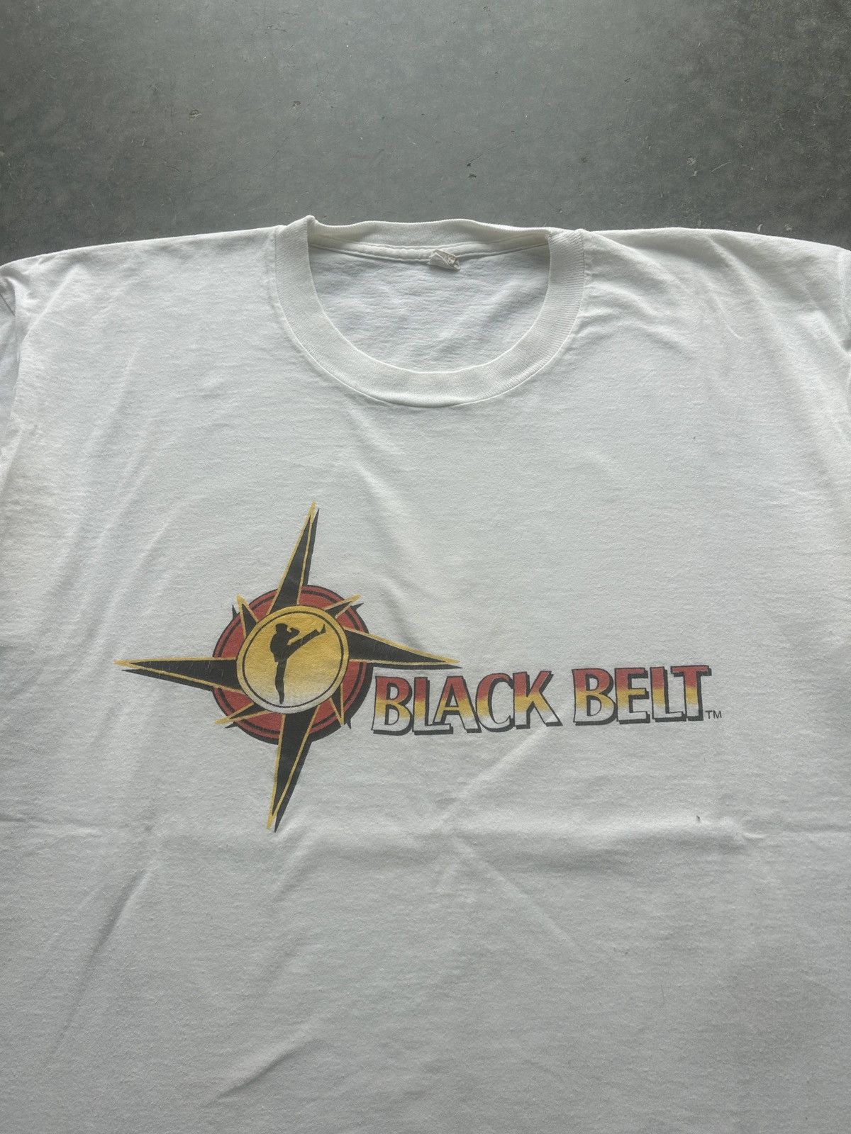 Vintage Vintage 80s Black Belt Karate Graphic Tee Size US XL / EU 56 / 4 - 1 Thumbnail