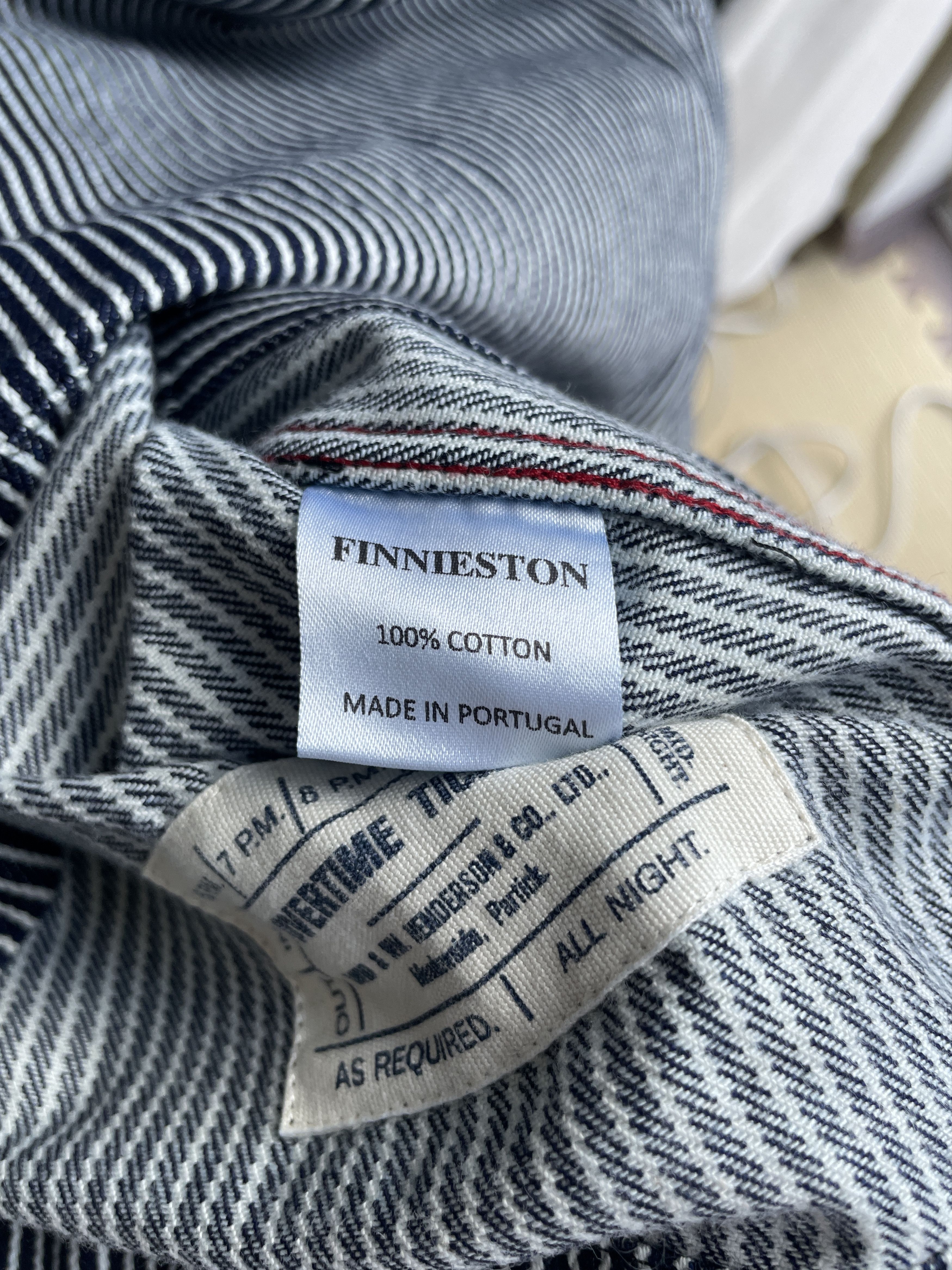 Other Finnieston Collarless Hickory Stripe Chore Work Jacket Size US M / EU 48-50 / 2 - 8 Thumbnail