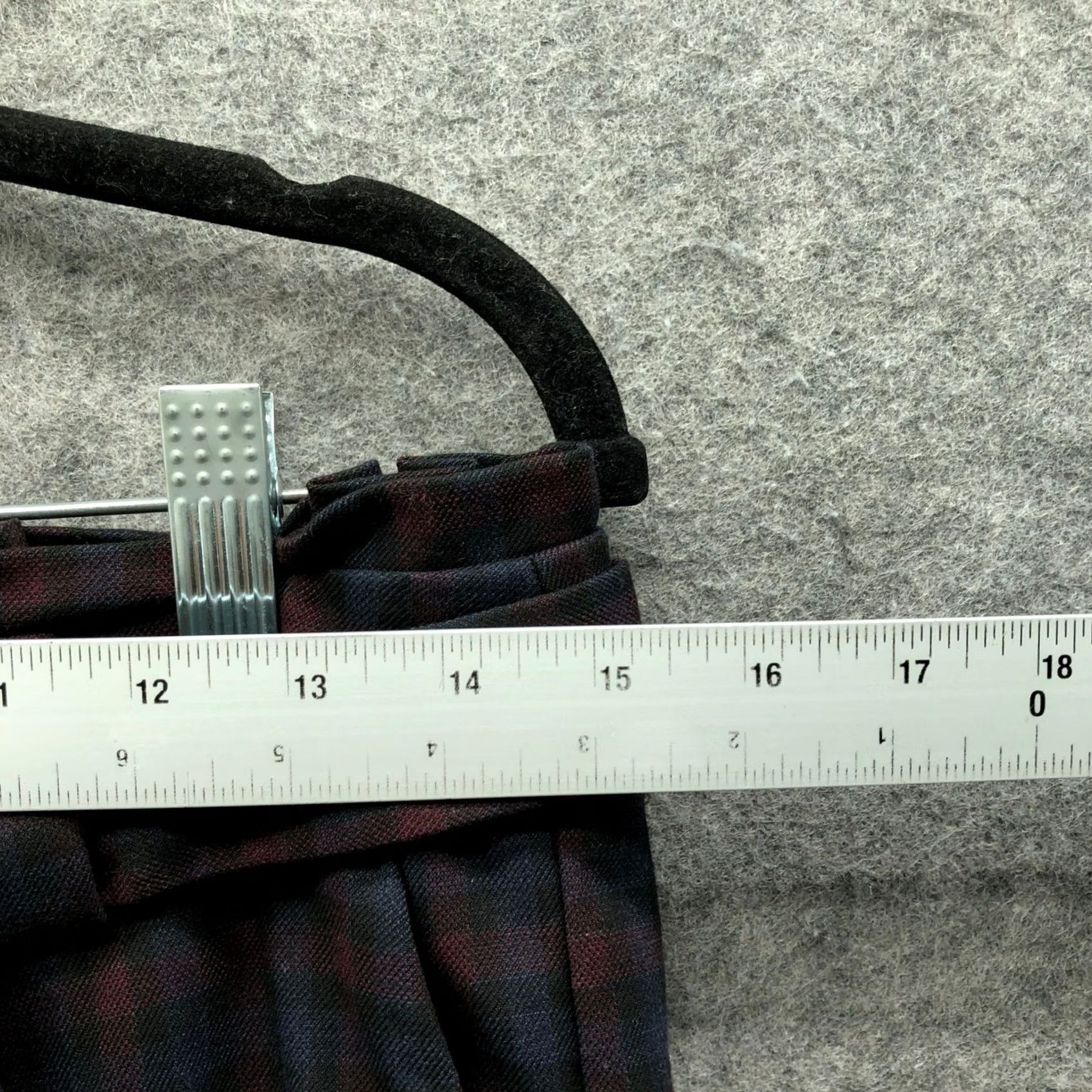Express Express Dress Pants Womens 8 Tall Plaid Burgundy Navy Tie Waist High Rise Ankle Trimmed Pockets Belted Workwear Pants Size 30" / US 8 / IT 44 - 5 Thumbnail
