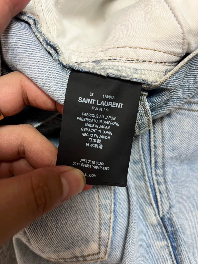 Saint Laurent Paris Saint Laurent Paris 18 Fall/Winter Patch Nubuck Light Blue Size US 32 / EU 48 - 4 Thumbnail