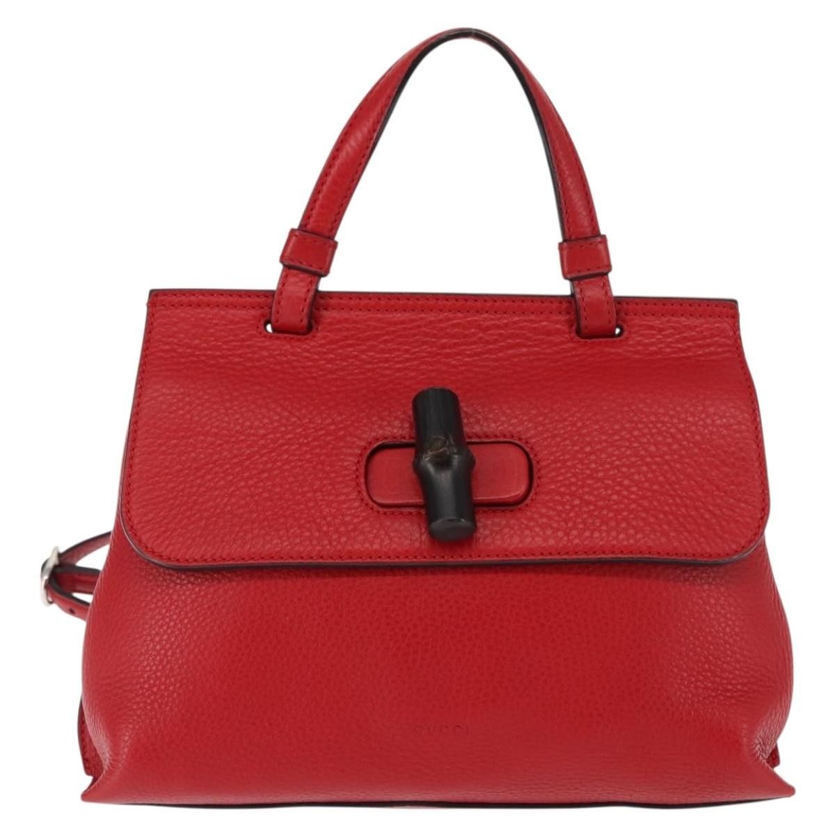 Gucci Gucci Bamboo Daily Top Handle Bag Leather Size ONE SIZE - 1 Thumbnail
