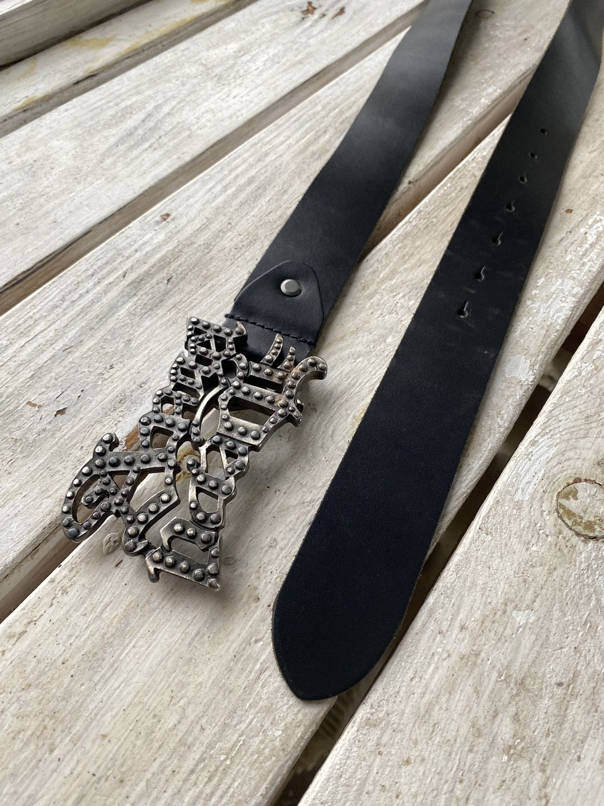 B.B. Simon × Hysteric Glamour × Japanese Brand Vintage Buckle Leather Belt Angels Devils Y2K Size ONE SIZE - 3 Thumbnail