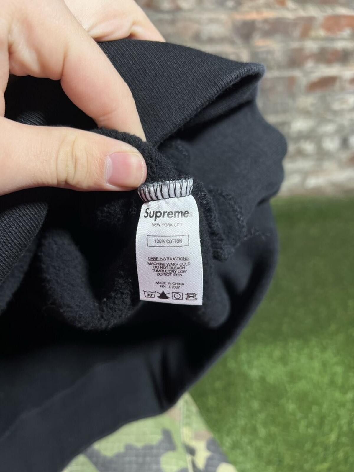 Supreme Supreme Striple Hoodie Black FW18 Sz. L Size ONE SIZE - 5 Thumbnail