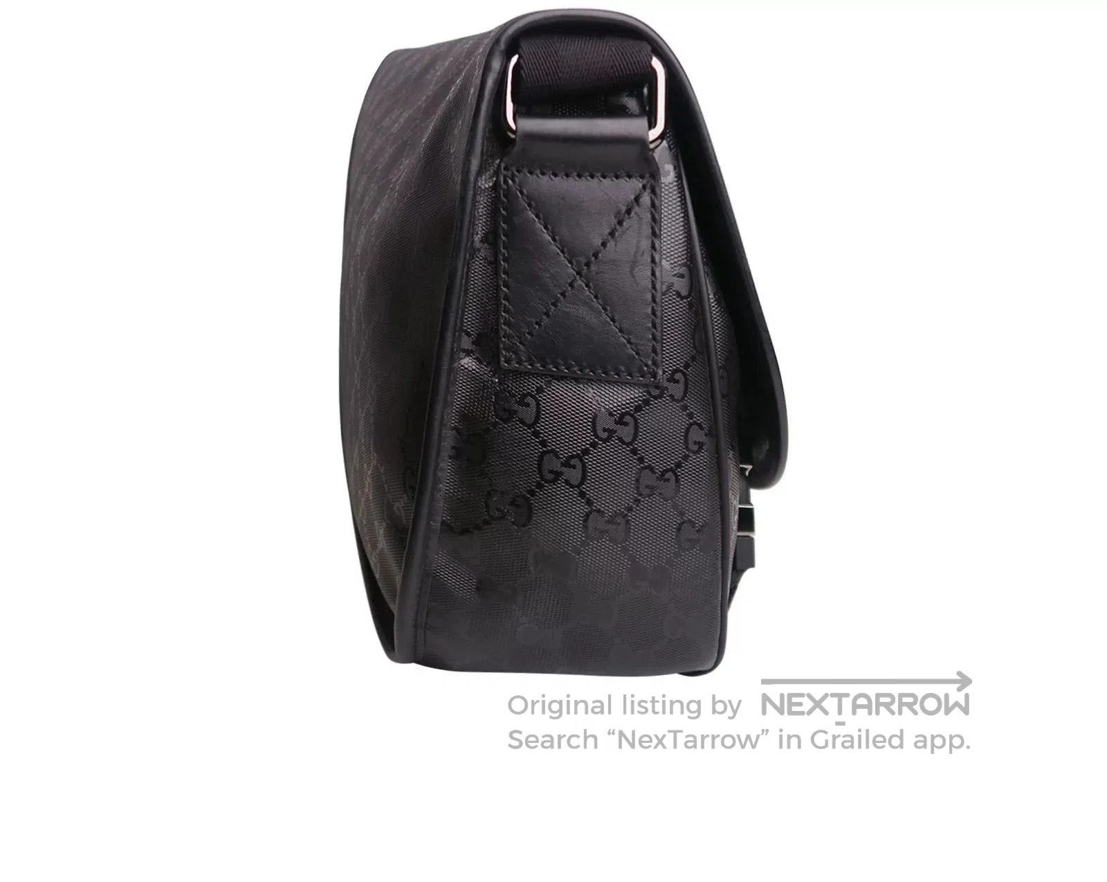 Gucci Gucci GG Monogram Double Buckle Leather Messenger Bag. Size ONE SIZE - 4 Thumbnail