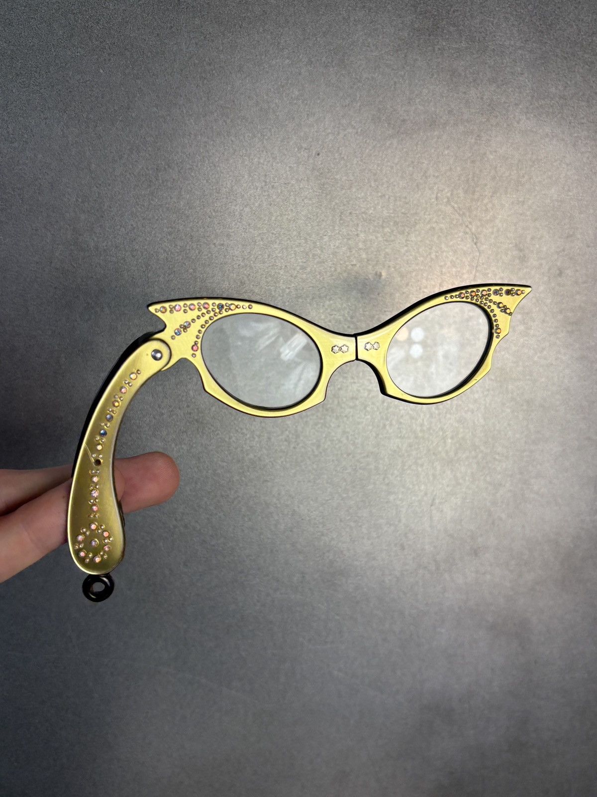 Vintage 1960s Opera Glasses 50s Vintage Lorgnette Folding Eyeglasses Size ONE SIZE - 10 Thumbnail