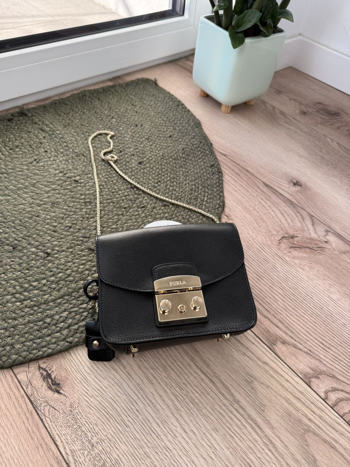 Designer × Furla Furla Leather black Handbag Size ONE SIZE - 2 Thumbnail
