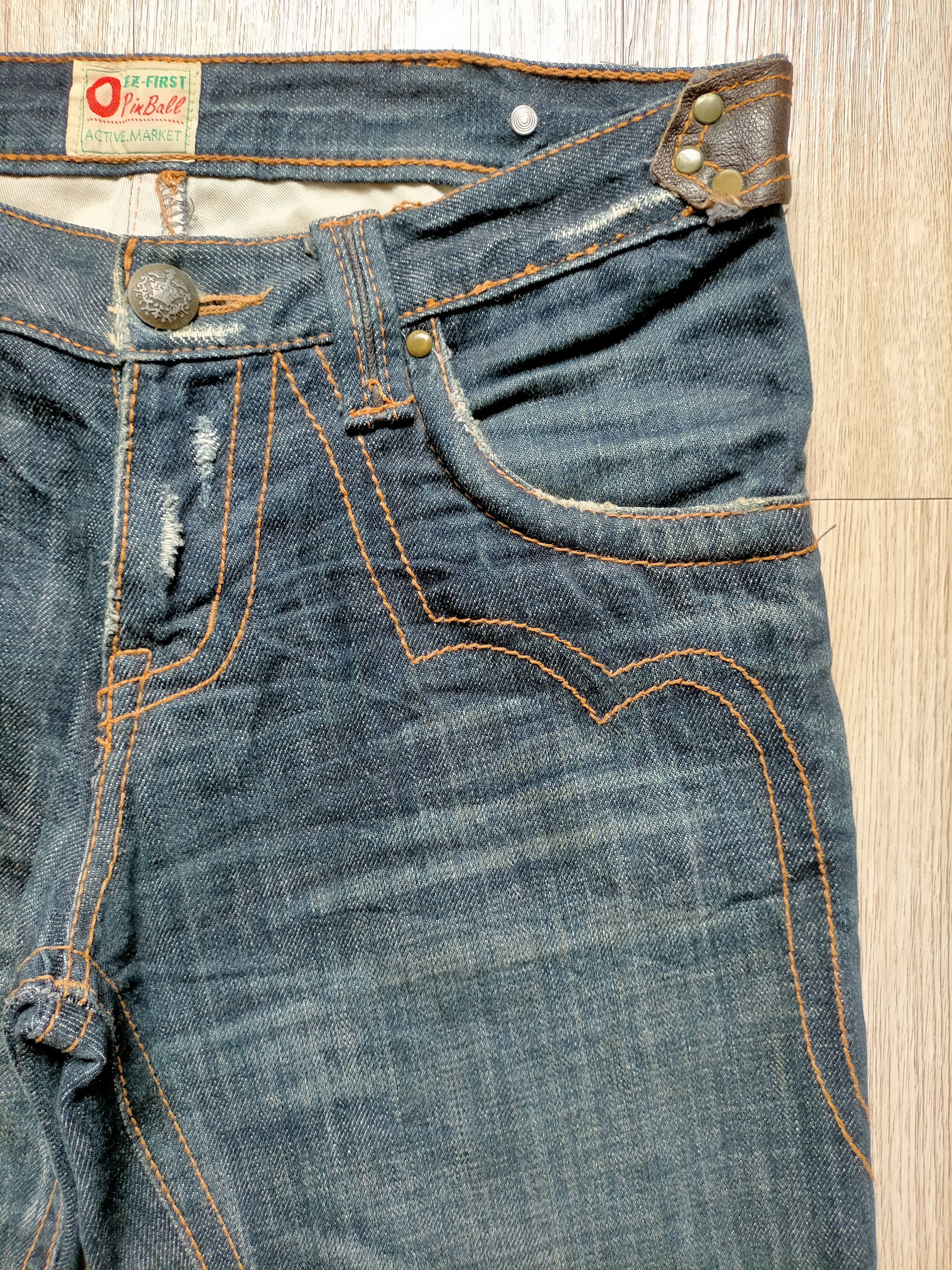 If Six Was Nine Ozz-First Pinball Japanese Flare Leather Cotton Boot cut Size US 30 / EU 46 - 8 Thumbnail