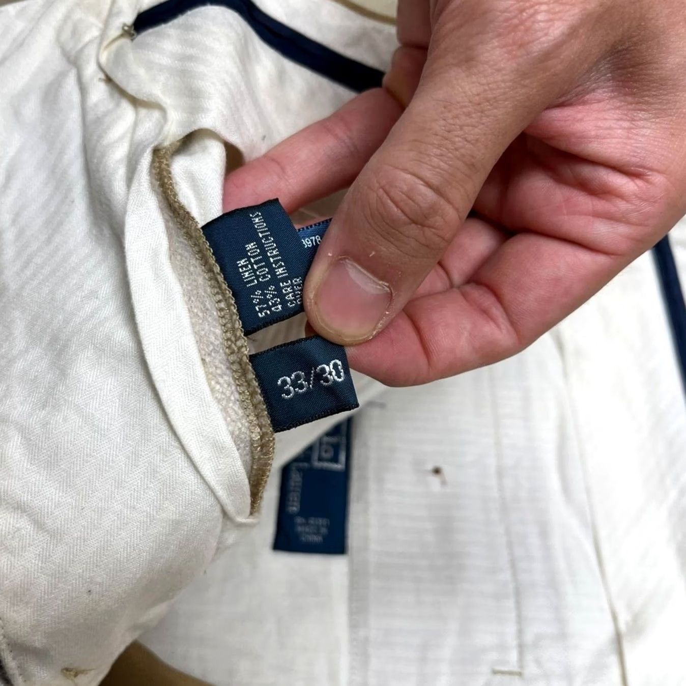 Polo Ralph Lauren VINTAGE Polo Ralph Lauren trousers flat front Linen 34x29 Size US S / EU 44-46 / 1 - 3 Thumbnail