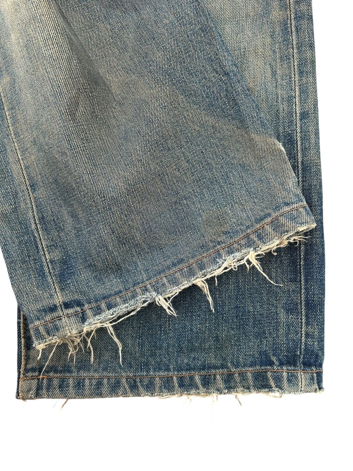 Kapital VINTAGE EDWIN 505X SELVEDGE RUSTY DISTRESSED DENIM JEANS Size US 32 / EU 48 - 12 Thumbnail