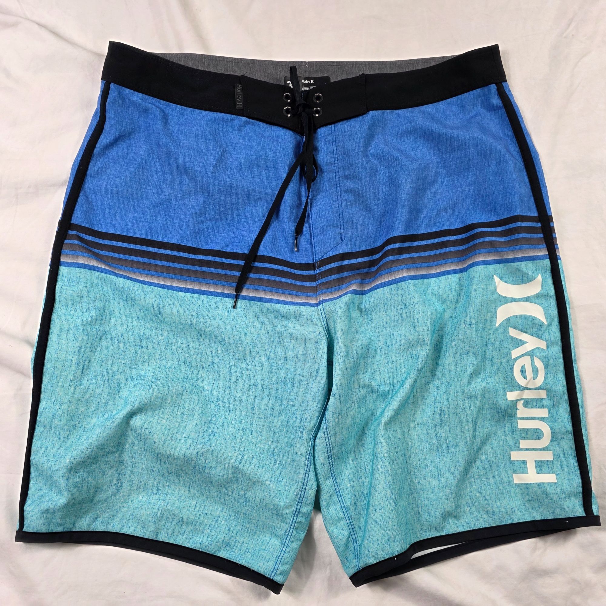 Hurley Hurley Phantom Mens 32 Blue Black Board Shorts Lightweight S Size US 32 / EU 48 - 1 Thumbnail
