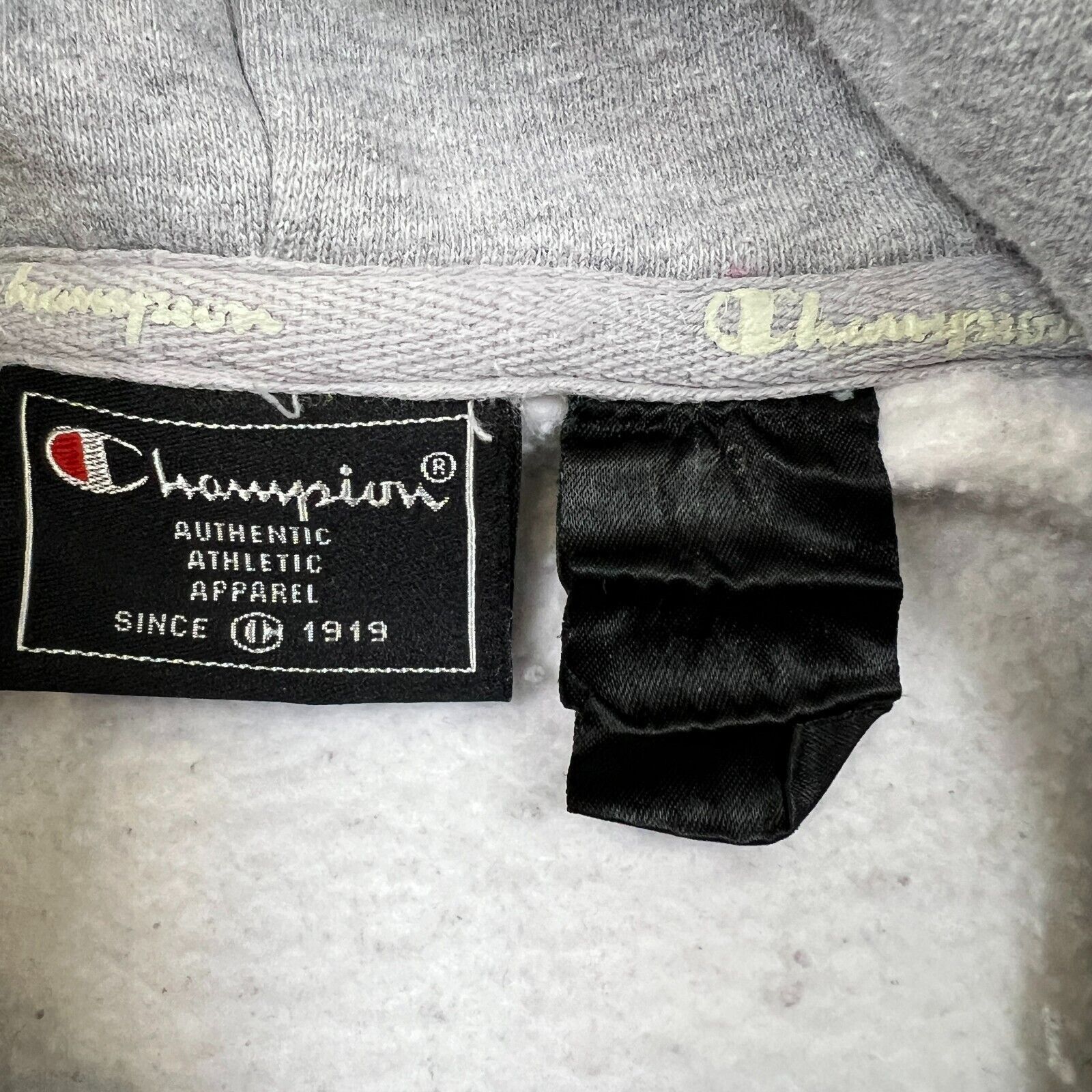 Champion × Vintage Champion Hoodie Large Script Pullover 90s Hooded Sweatshirt Size US L / EU 52-54 / 3 - 7 Thumbnail