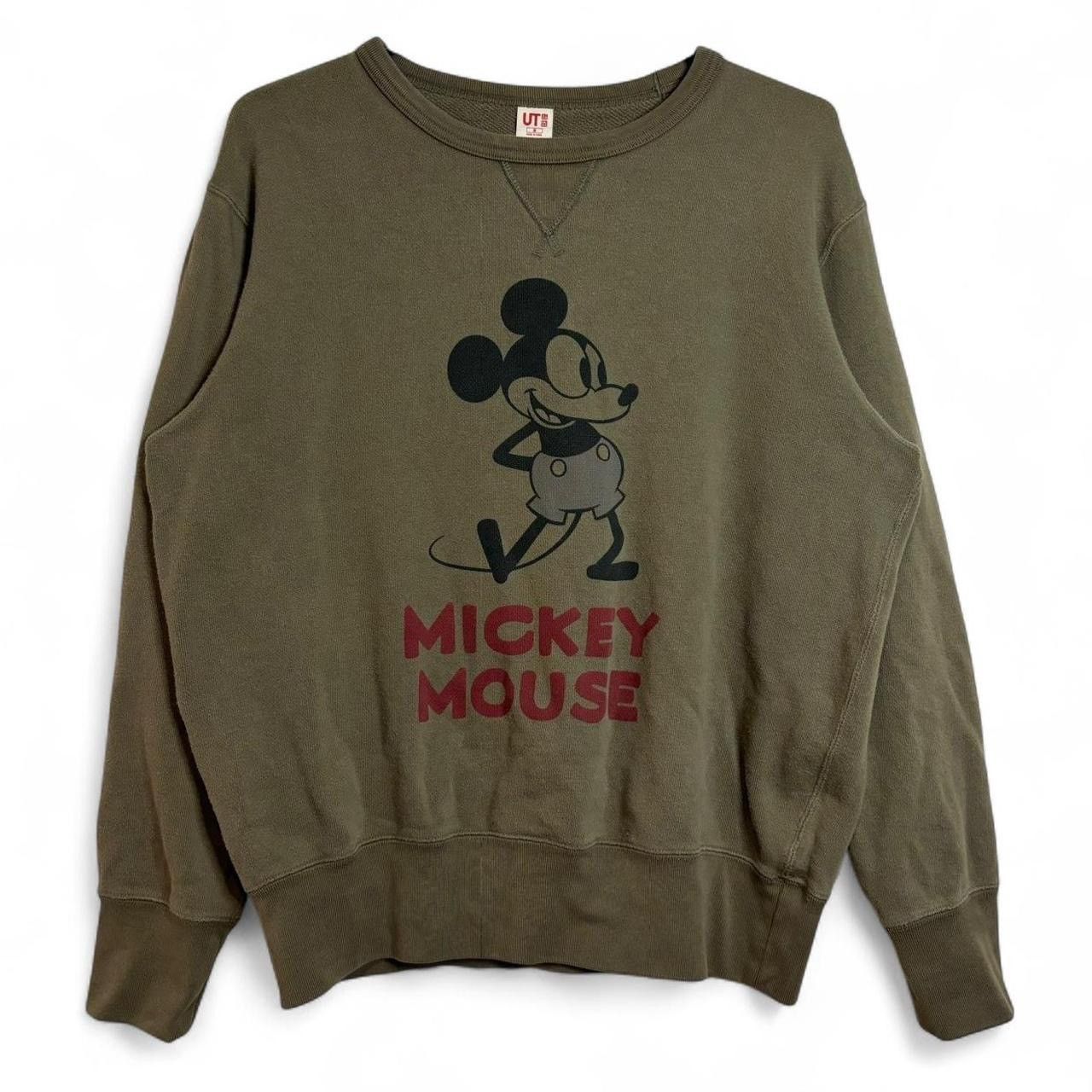 Disney × Mickey Mouse × Uniqlo UT Uniqlo x Disney Mickey Mouse Khaki Green Sweatshirt Size US M / EU 48-50 / 2 - 1 Thumbnail