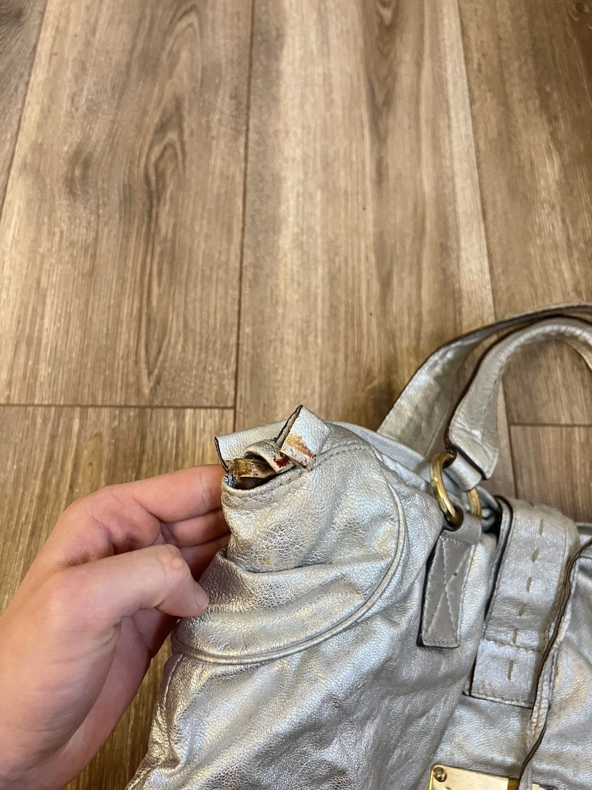 Dolce & Gabbana DOLCE & GABBANA Silver Leather Satchel Bag Size ONE SIZE - 10 Thumbnail