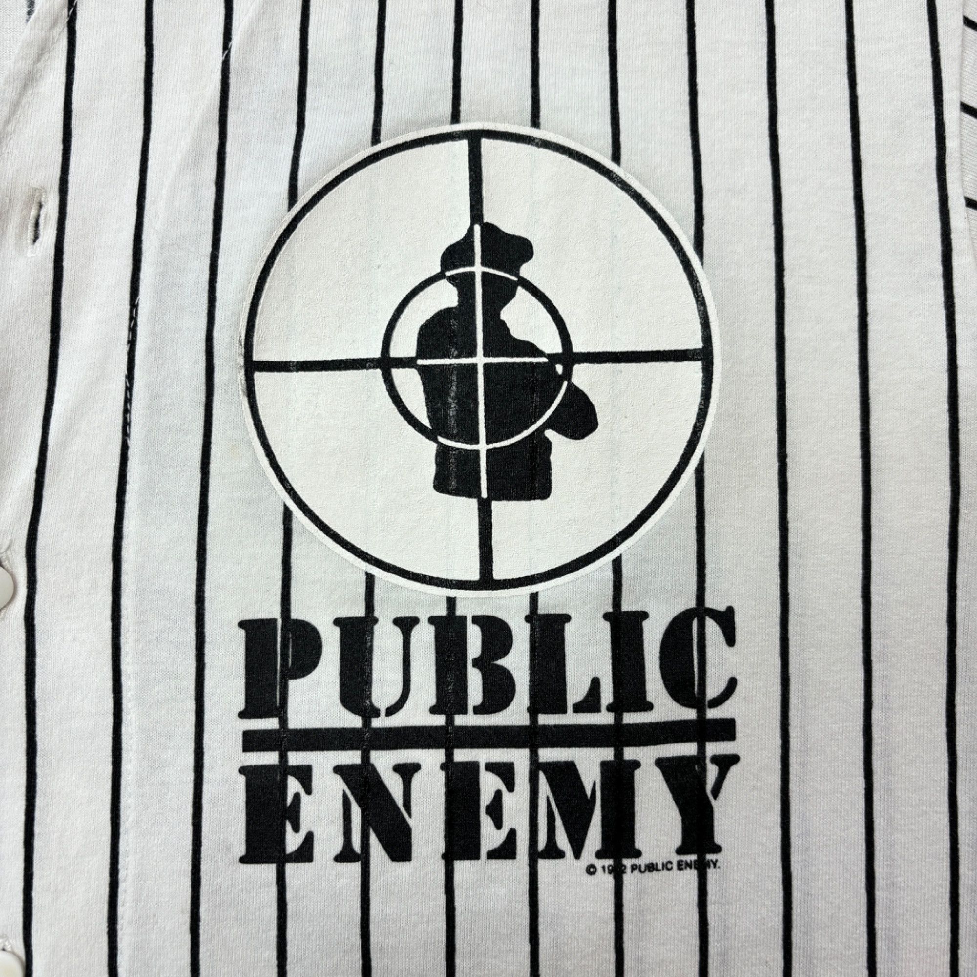 Public Enemy M - Rare Vintage Public Enemy 1992 Hip Hop Baseball Jersey Size US M / EU 48-50 / 2 - 5 Thumbnail