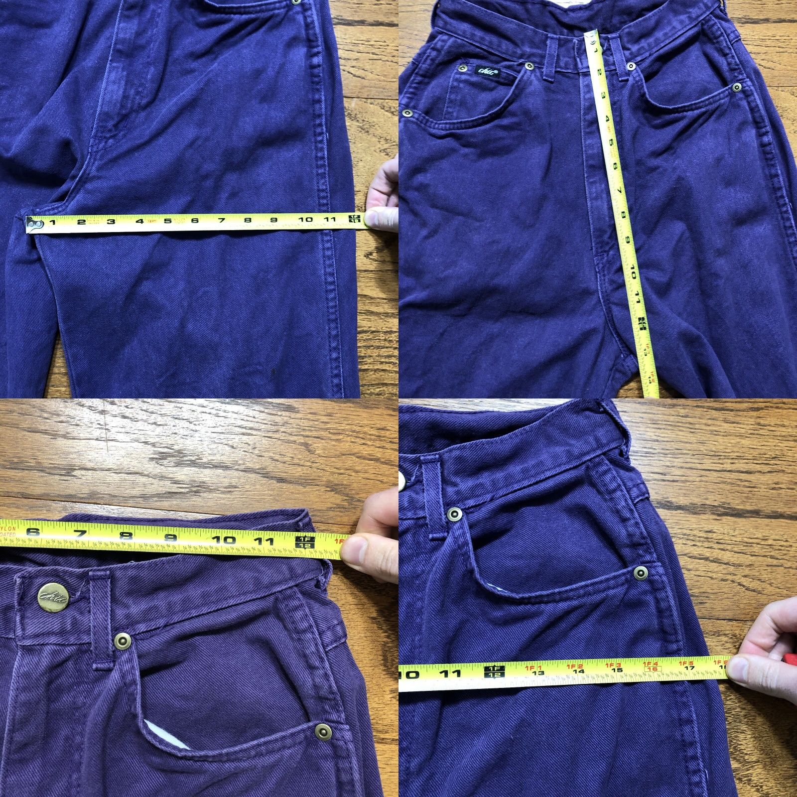 Vintage VINTAGE CHIC Jeans Womens Tapered 9 24X33 Purple Denim USA Western Jeans 90s Mens? Wait Size 30" / US 8 / IT 44 - 9 Thumbnail