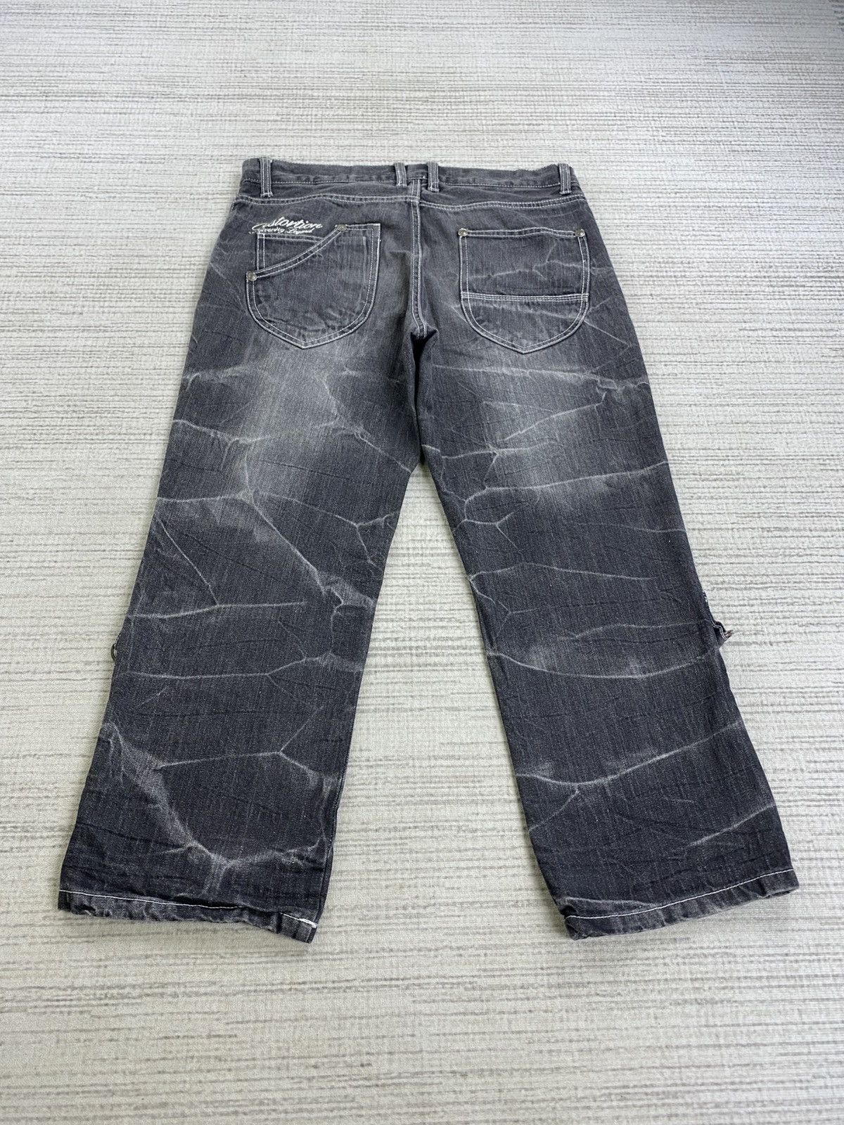 If Six Was Nine Vintage Doublefocus Washed Grey 3/4 Denim Pants Size US 34 / EU 50 - 2 Thumbnail