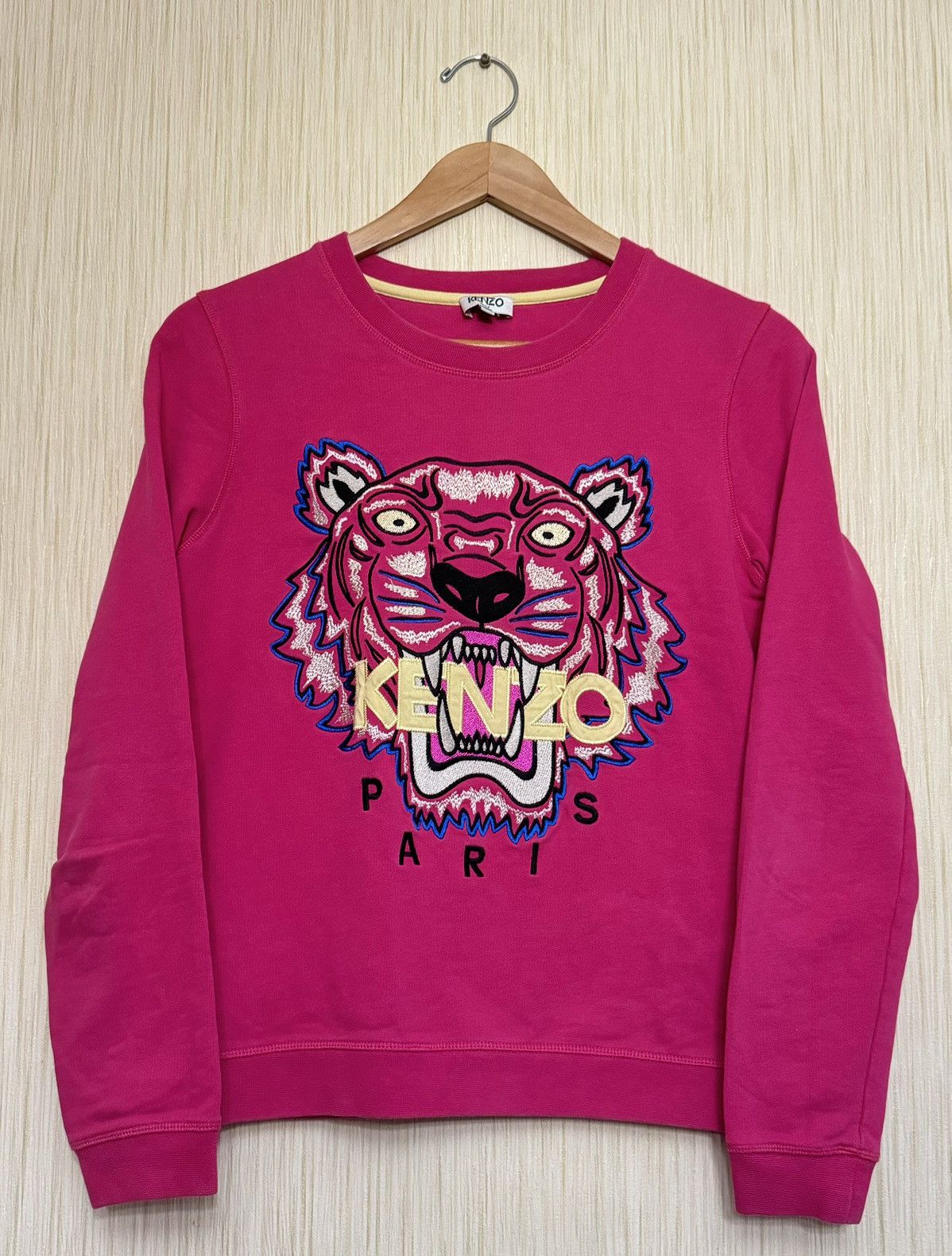 Kenzo Kenzo big tiger logo pink sweatshirt size S Size S / US 4 / IT 40 - 1 Thumbnail