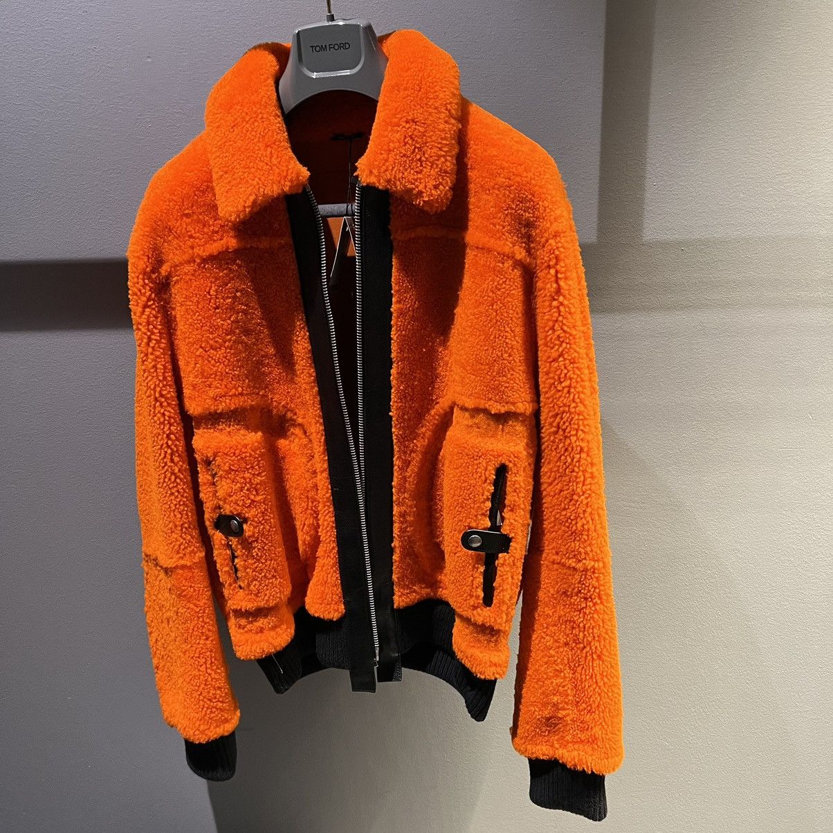 image of Tom Ford Fur Jacket In Medium in Orange, Men's