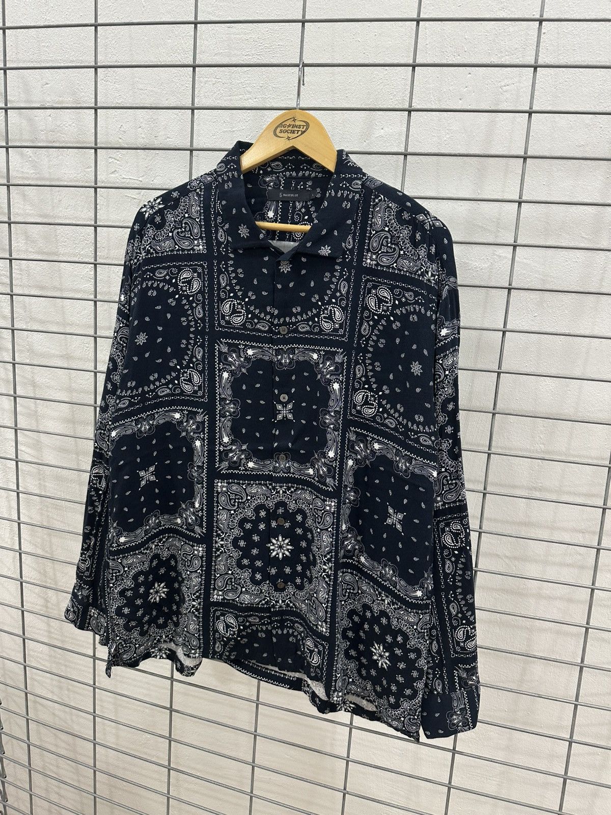 RAGEBLUE Rare Beautiful Rageblue Bandana Paisley Open Collar Shirt Size US L / EU 52-54 / 3 - 3 Thumbnail