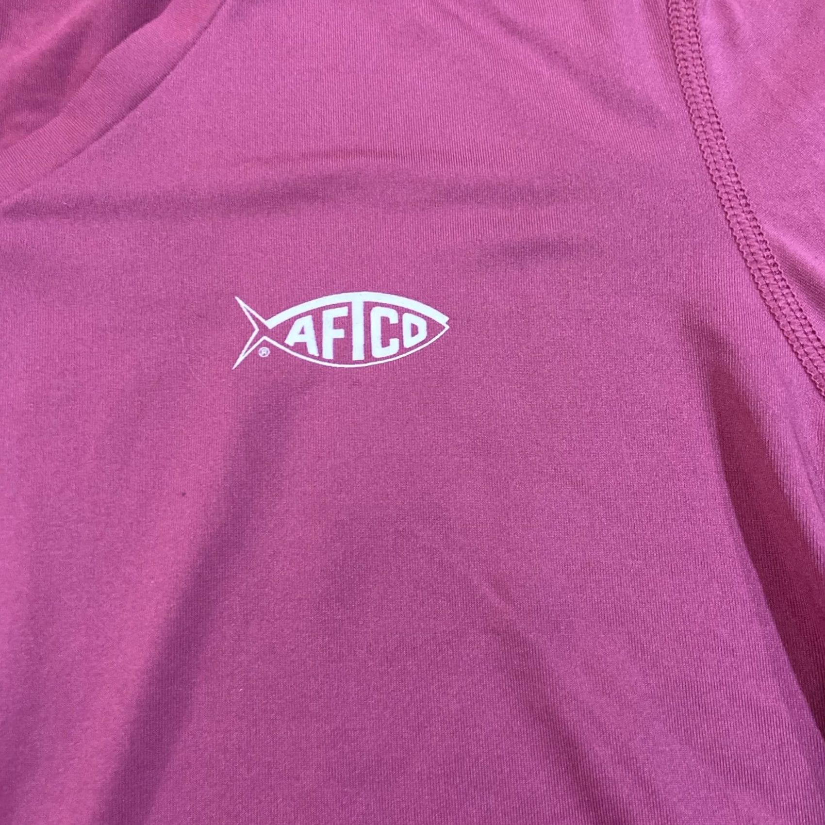 Pinko AFTCO Shirt Mens XL Pink V neck Long Sleeve Fishing Performance Sun Outdoor Shirt Size US XL / EU 56 / 4 - 2 Thumbnail
