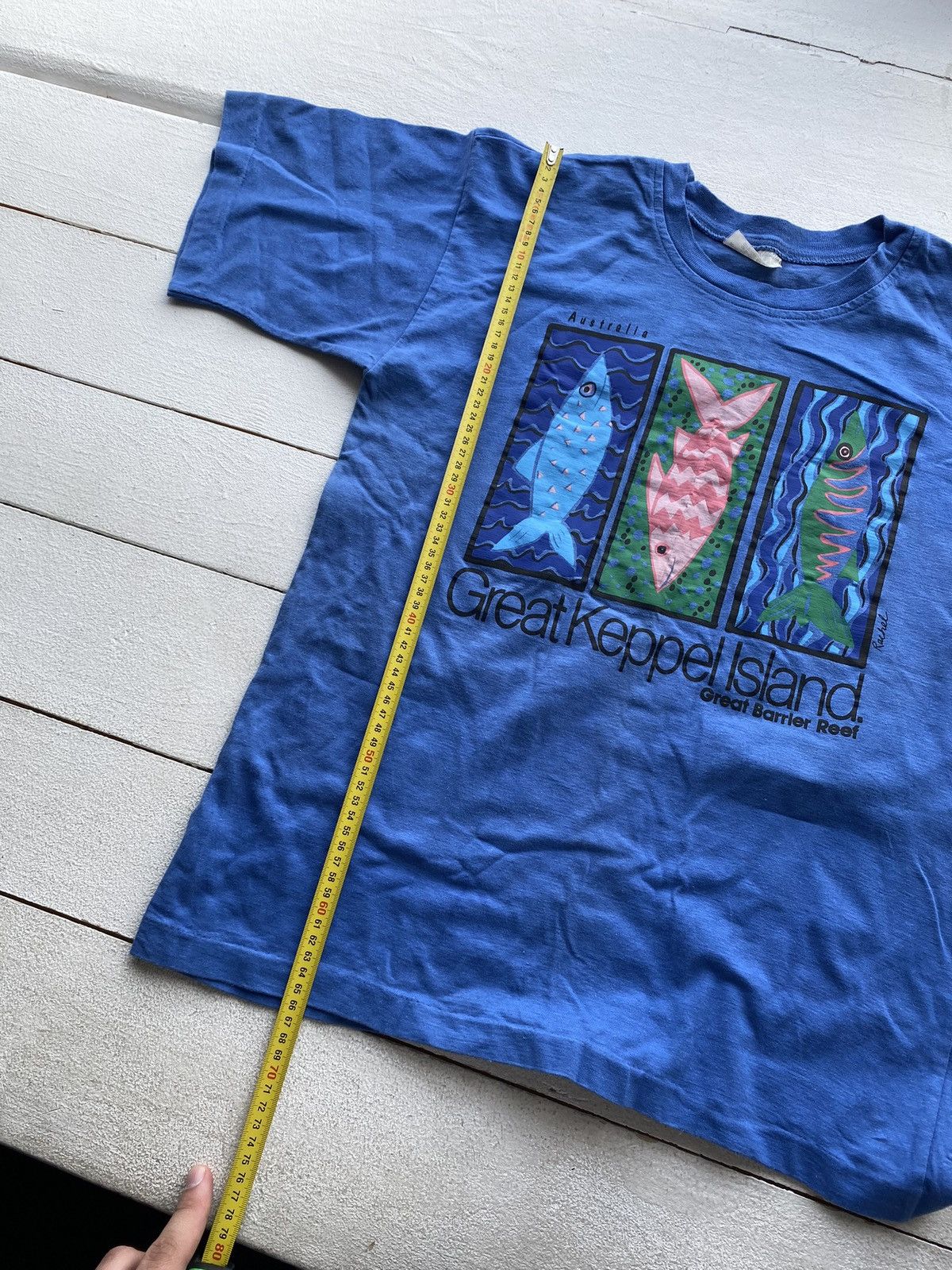Vintage 🔥VNTG Australia Art Tee "Great Keppel Island" Reef Idalink Size US XL / EU 56 / 4 - 7 Thumbnail