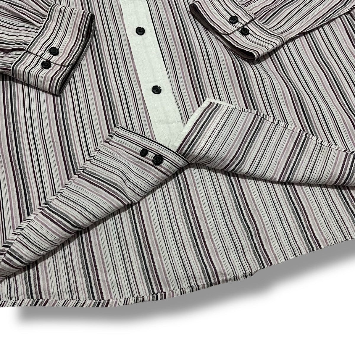Yohji Yamamoto Shadow striped yohji yamamoto button ups shirt Size US L / EU 52-54 / 3 - 7 Thumbnail