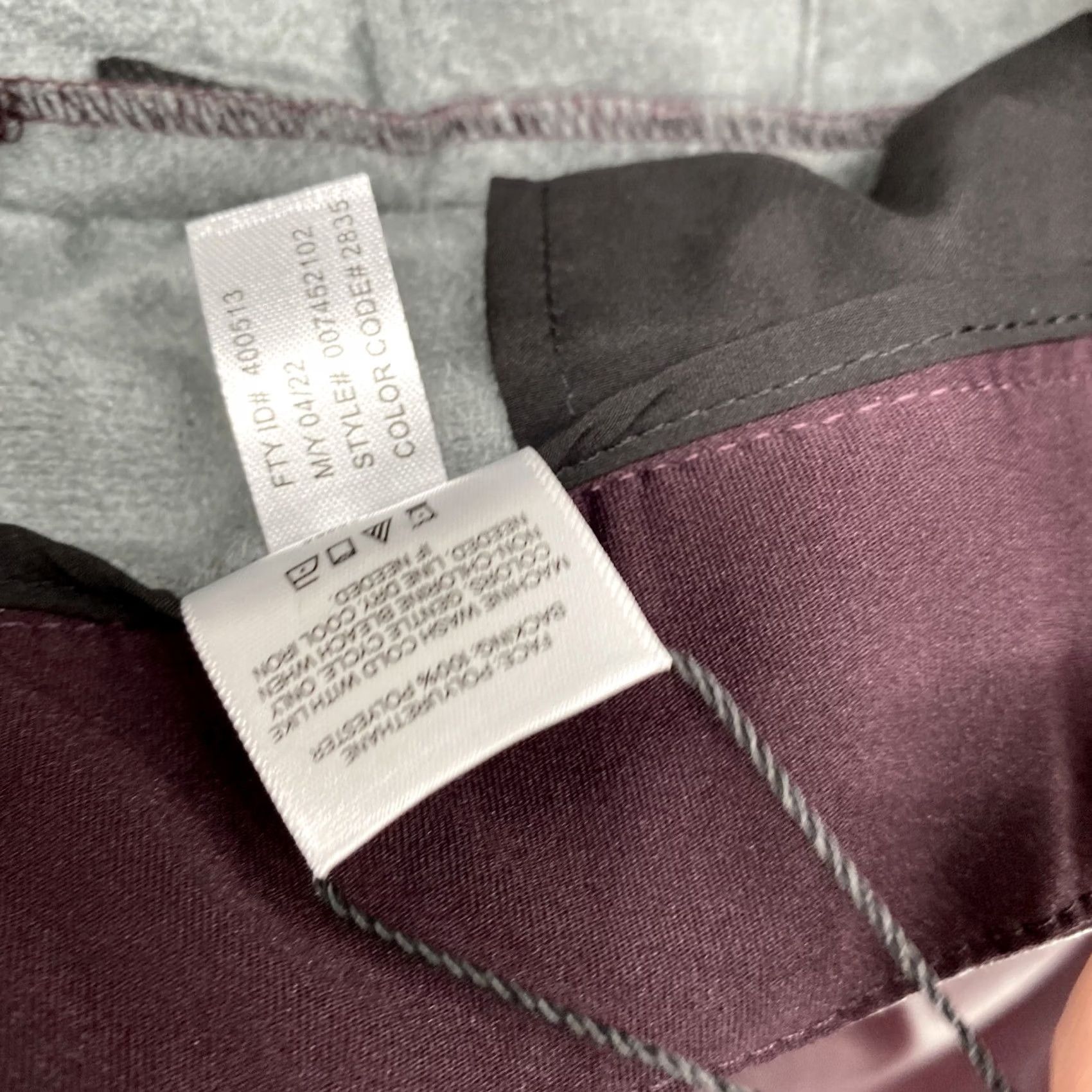 Express Express Women’s Purple Faux Leather Pleated Super High Rise Ankle Pants SZ 14R Size 36" / US 14 / IT 50 - 5 Thumbnail