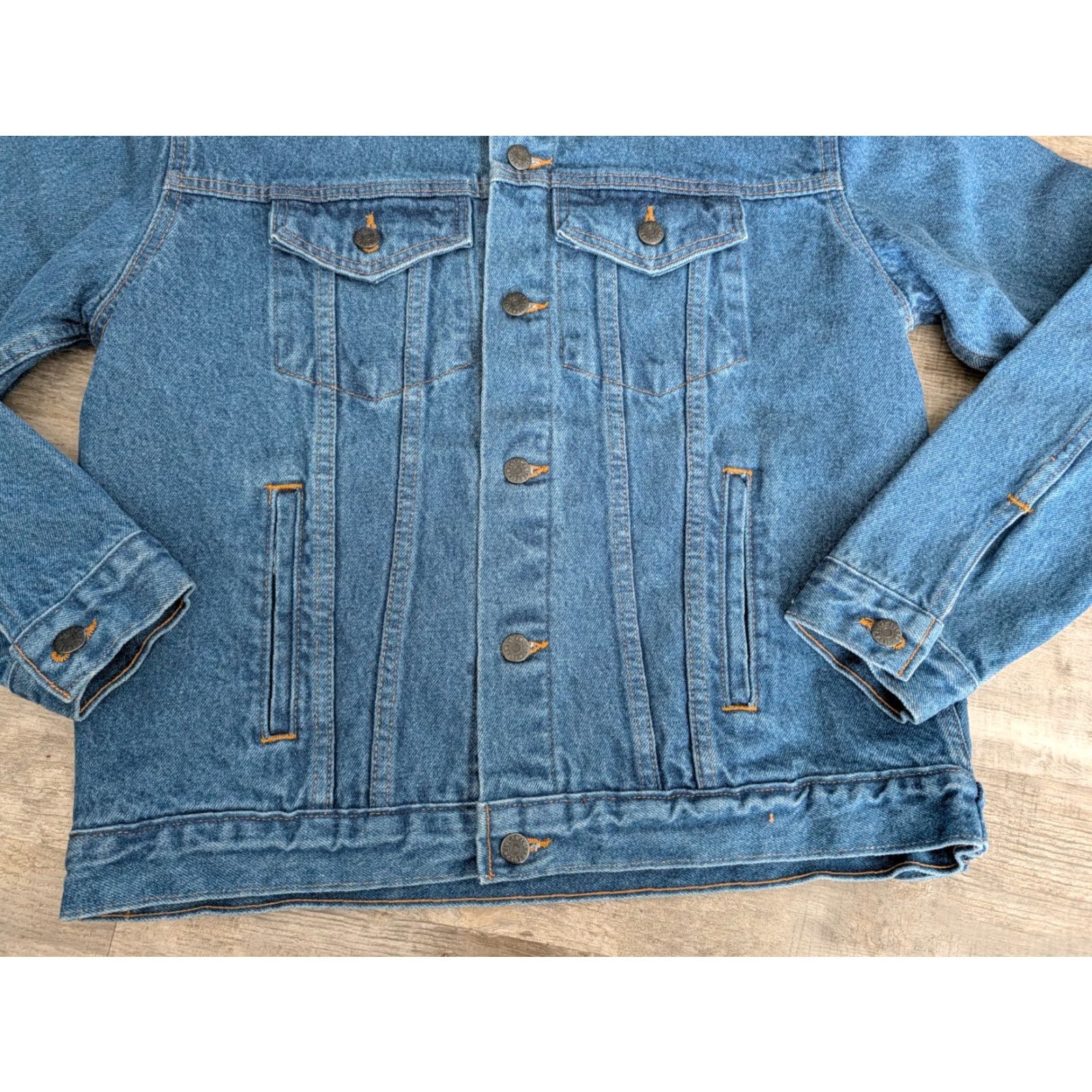 Denime VINTAGE Tyca Denim Embossed UP Michigan Trucker Jacket Size US 29 - 5 Thumbnail