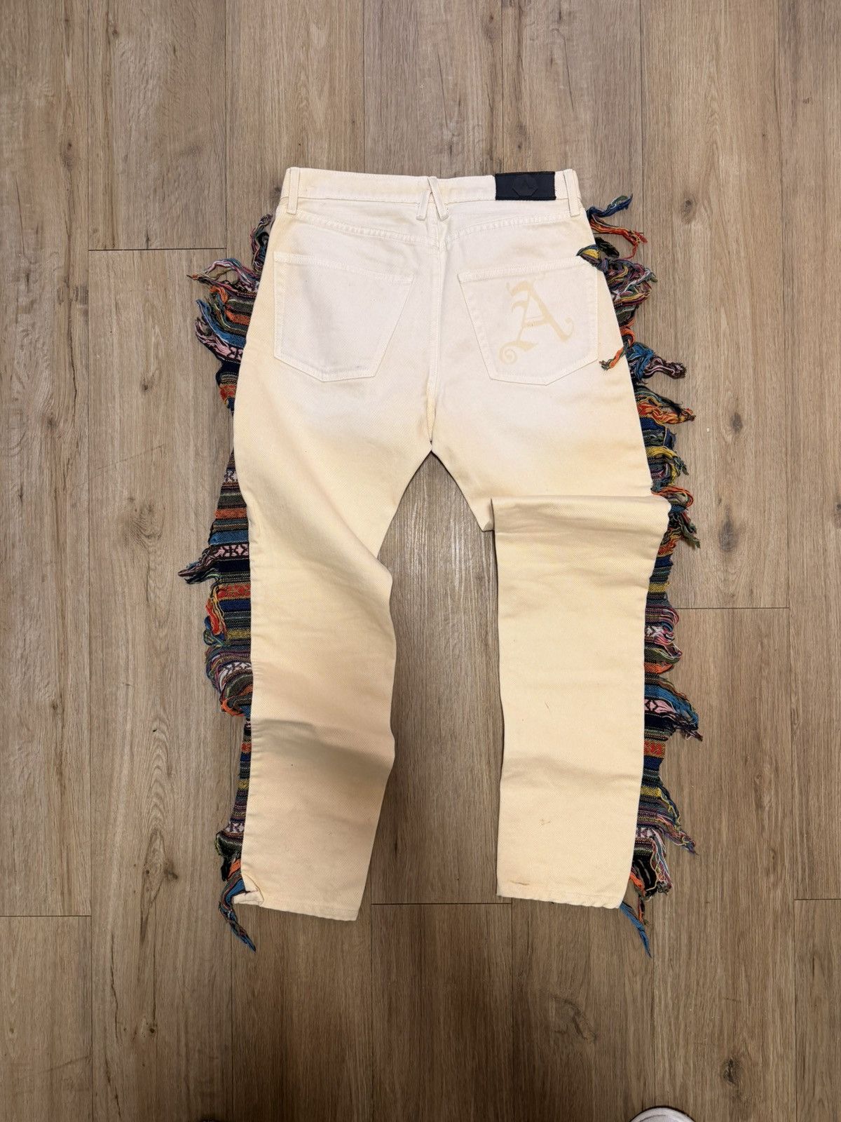 Alchemist Alchemist Beige Fringed Jeans Size US 29 - 2 Thumbnail