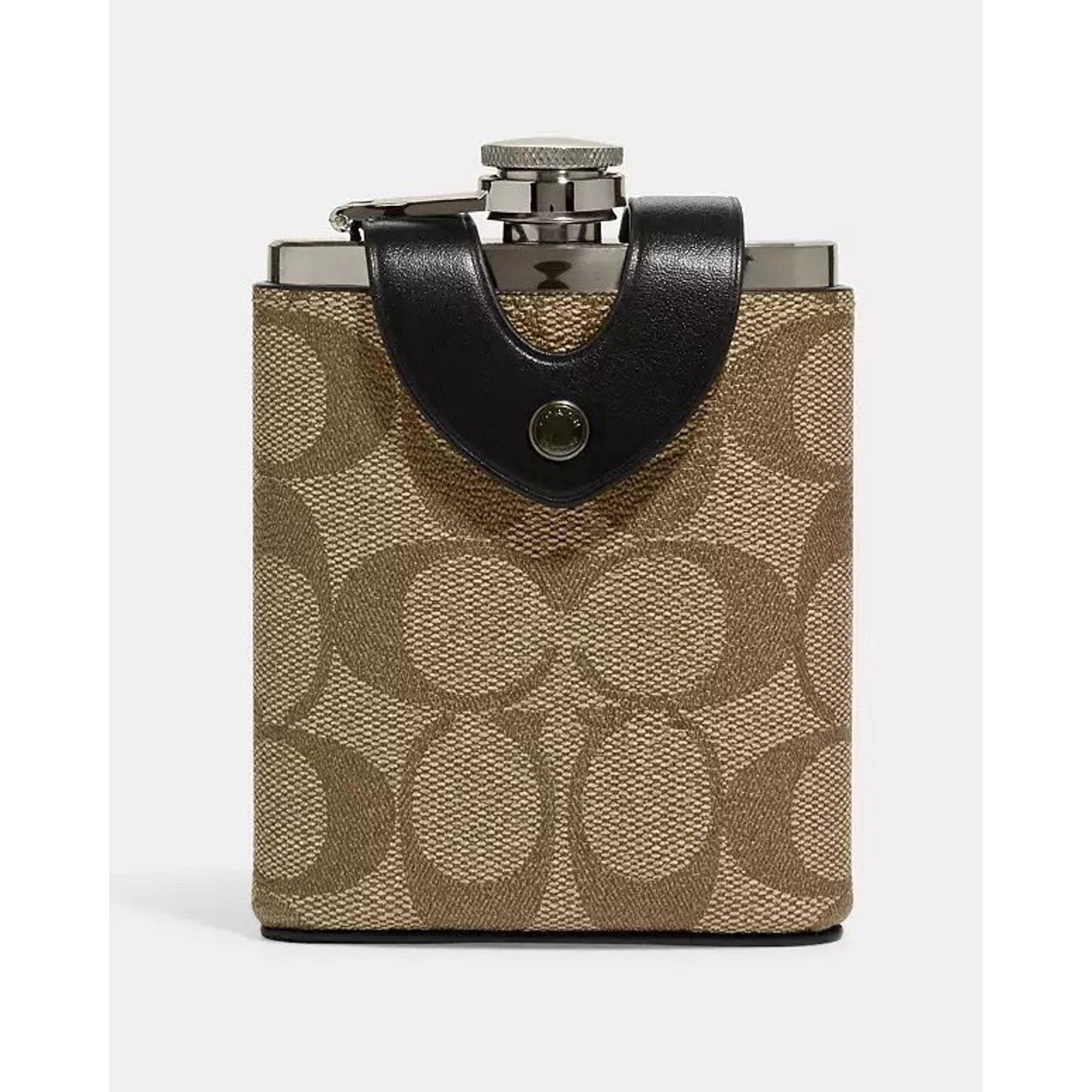 Coach NEW COACH Flask Khaki SIG Coated Metal POCKET CE786 Size ONE SIZE - 5 Thumbnail