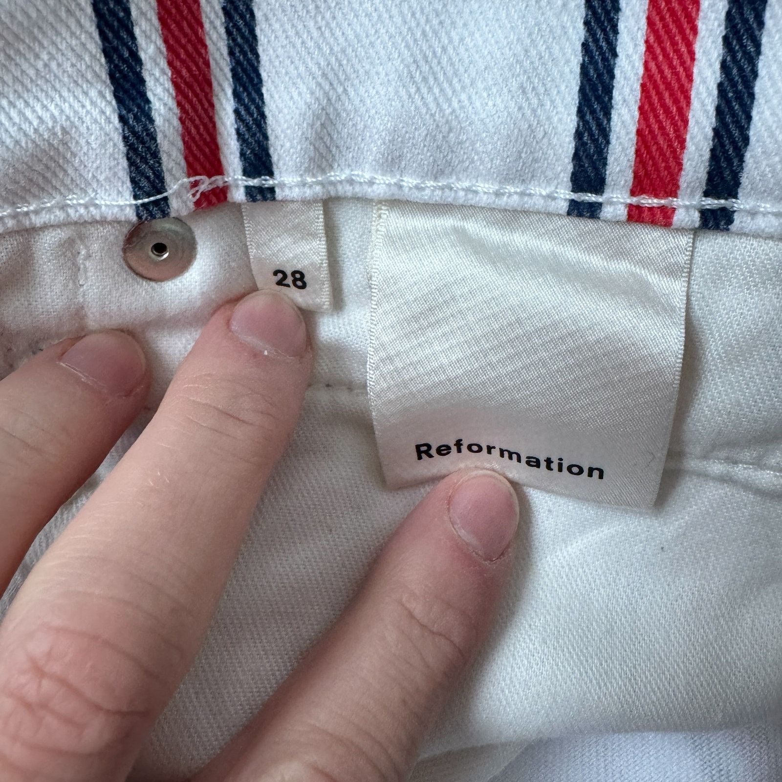 Reformation NEW Reformation Roper Jean Grenada Stripe Size 28" / US 6 / IT 42 - 6 Thumbnail