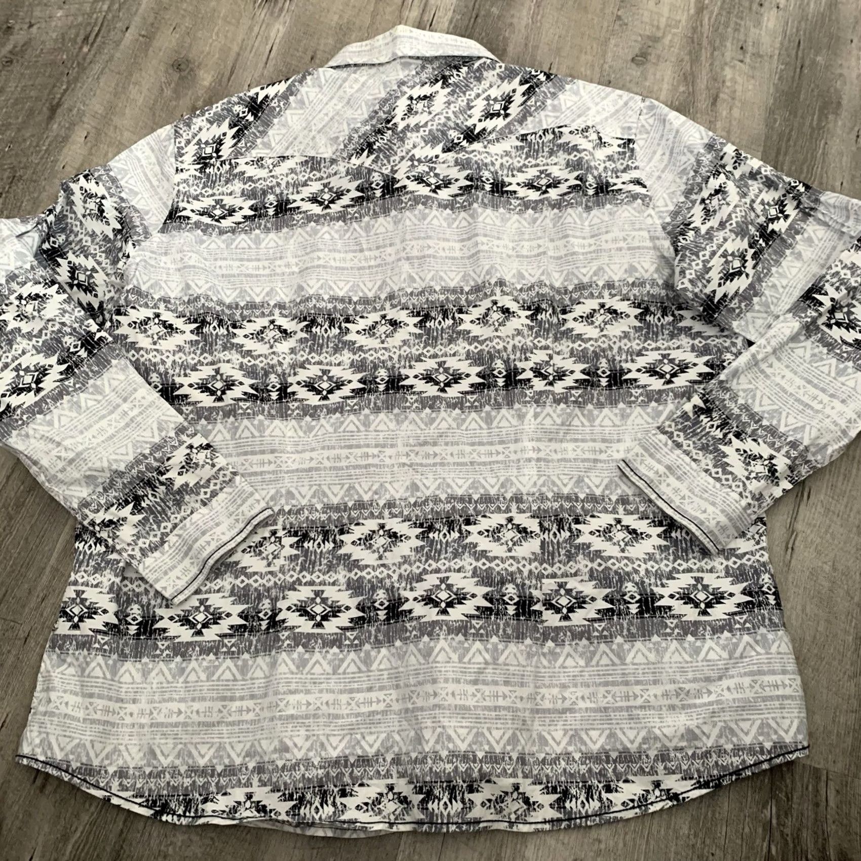Vintage VINTAGE Panhandle Rough Stock Shirt Mens 2XL Gray Cotton Spandex Western Long Sleeve Stretch Pearl Snap Button-Up Shirt Mens Girls Size US XXL / EU 58 / 5 - 5 Thumbnail