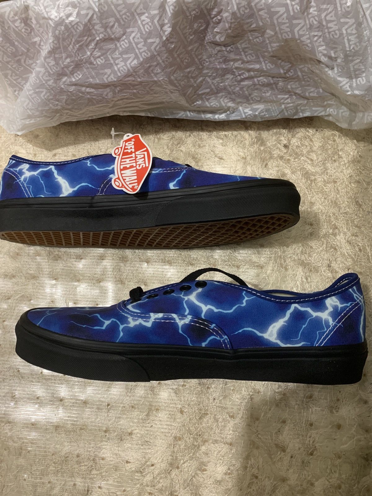 Vans Vans Authentic Lightning Blue Canvas Lase Up Low Sneakers Size US 11 / EU 44 - 2 Thumbnail