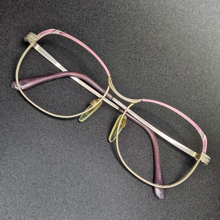 Other 90s Japan Vintage Embossing Purple Browline Glasses Frame Size ONE SIZE - 1 Thumbnail