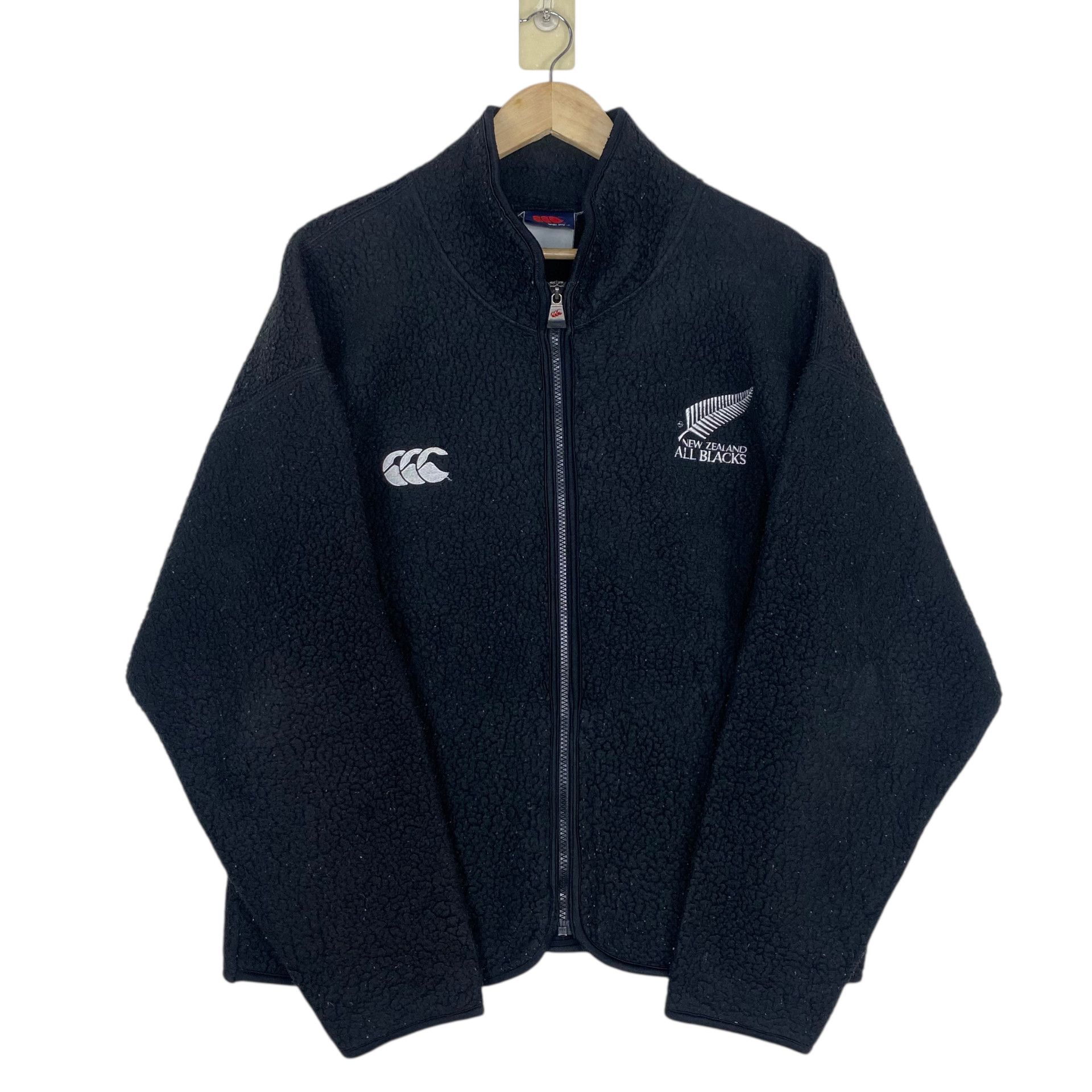 Canterbury of New Zealand 💥90s CANTERBURY ALLBLACK POLARTEC BOA FLEECE ZIPPER JACKET Size US XL / EU 56 / 4 - 1 Thumbnail