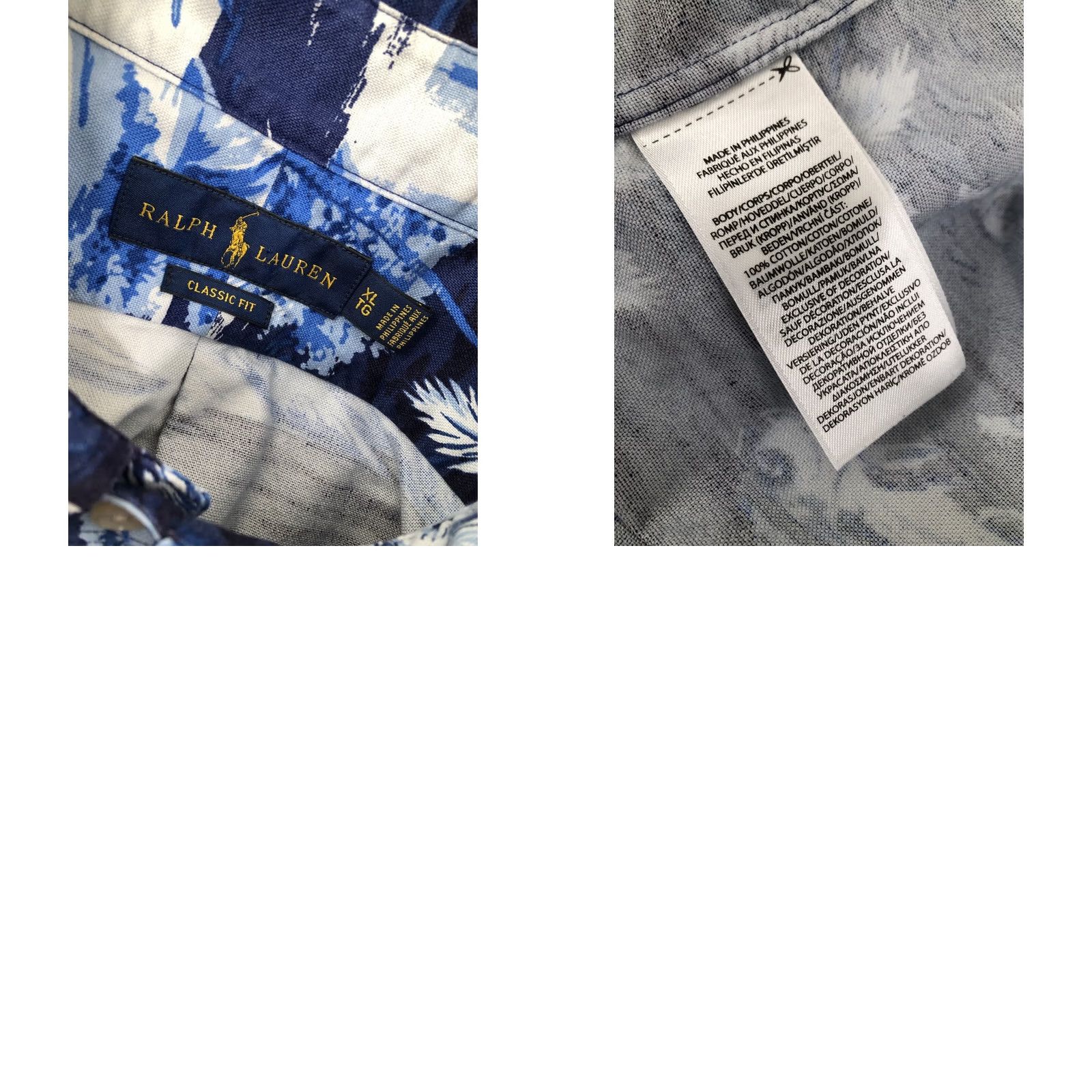 Ralph Lauren RALPH LAUREN Shirt XL Aloha Hawaiian Flying Fish Beach Theme Blue Men Size US XL / EU 56 / 4 - 8 Thumbnail