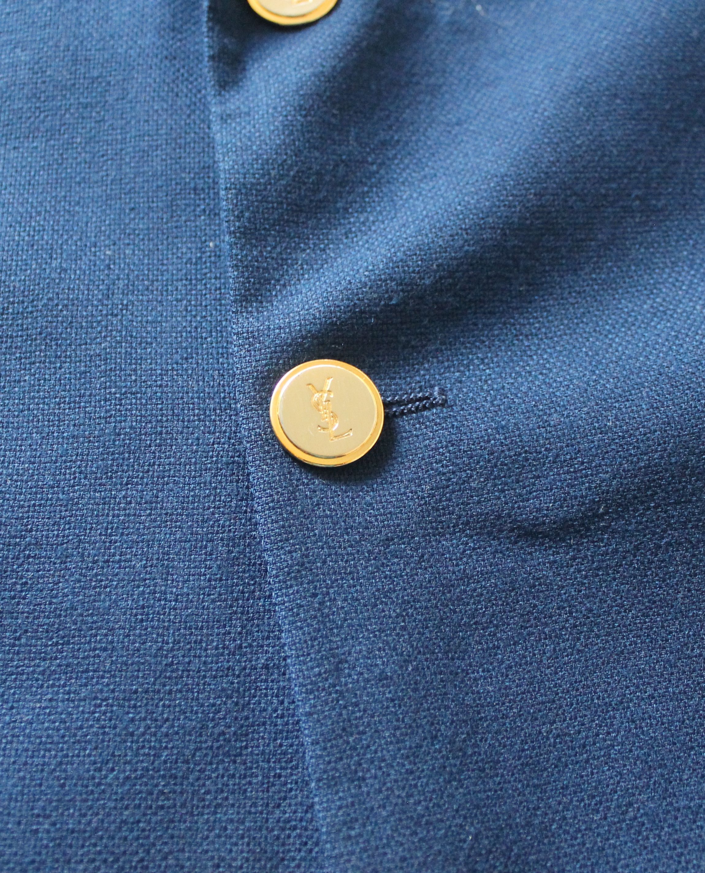 Vintage × Yves Saint Laurent Vintage Yves Saint Laurent New Navy Blazer Size 50R - 7 Thumbnail