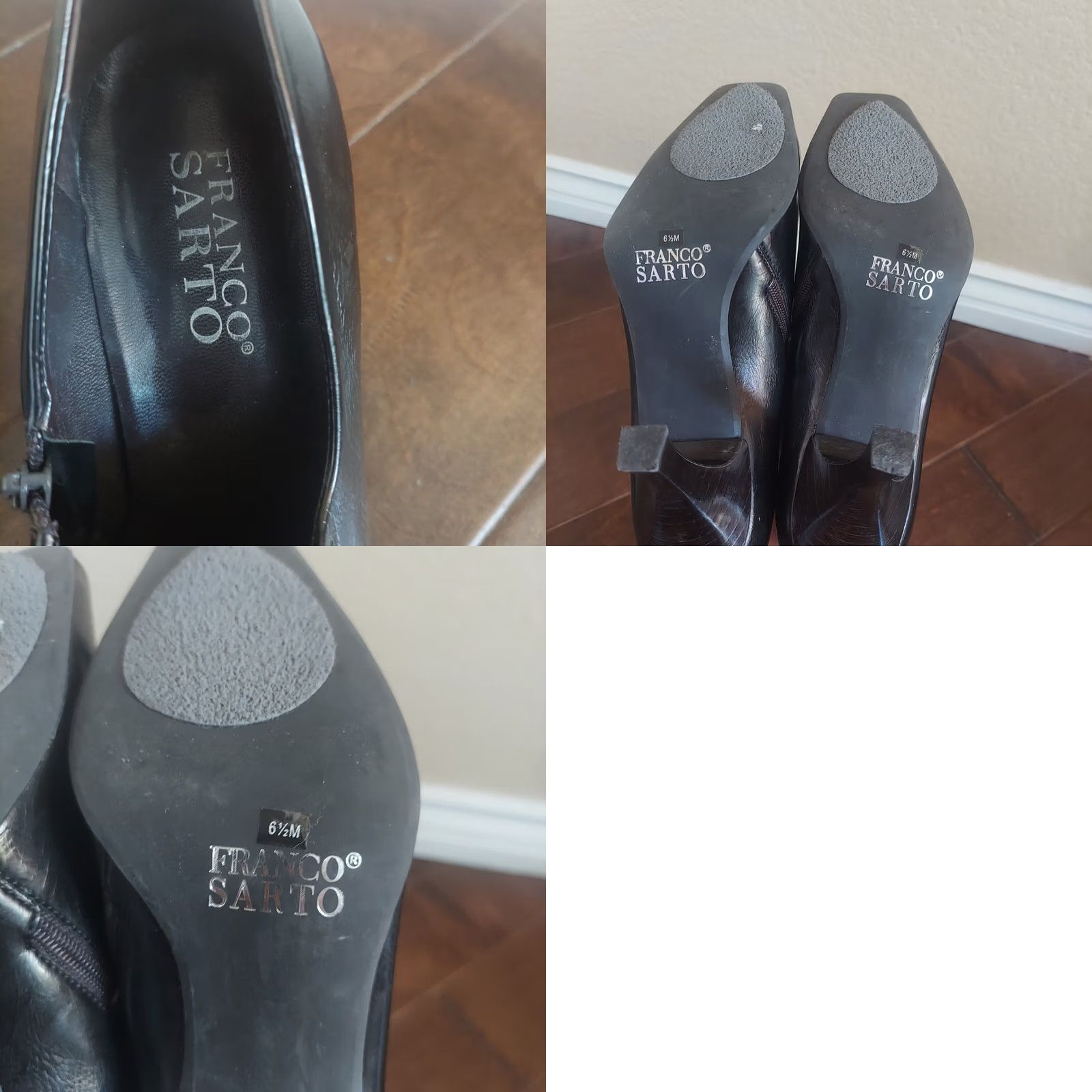 Franco Sarto Franco Sarto Pumps Brown 3 in Platform Square Toe Women 6.5M Zip Heels Brazil Vintage No Size US 7 / IT 37 - 8 Thumbnail