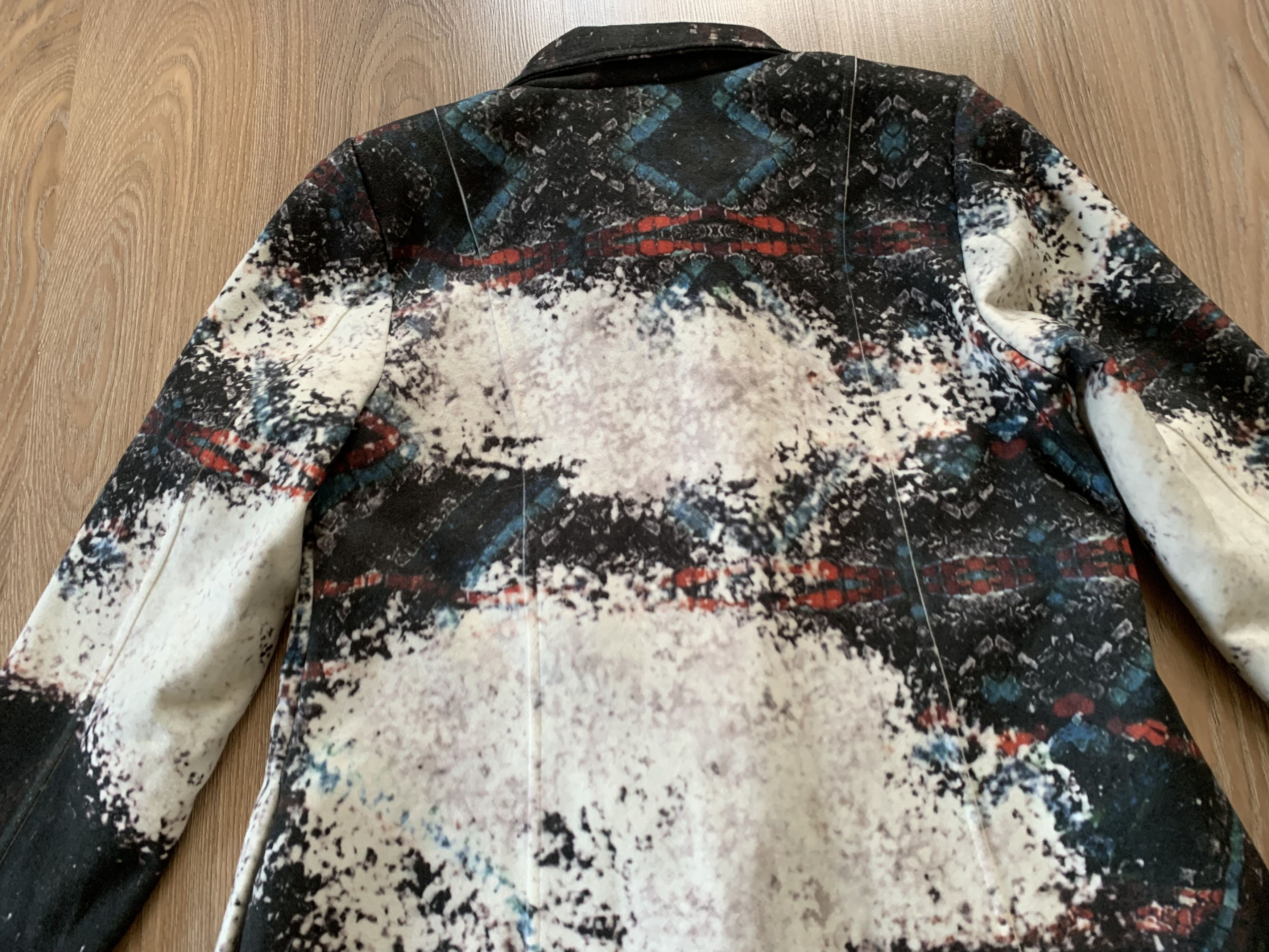 Other Y.Y. Made in Italy Wool Blend Artistic Print Coat Size XL / US 12-14 / IT 48-50 - 4 Thumbnail