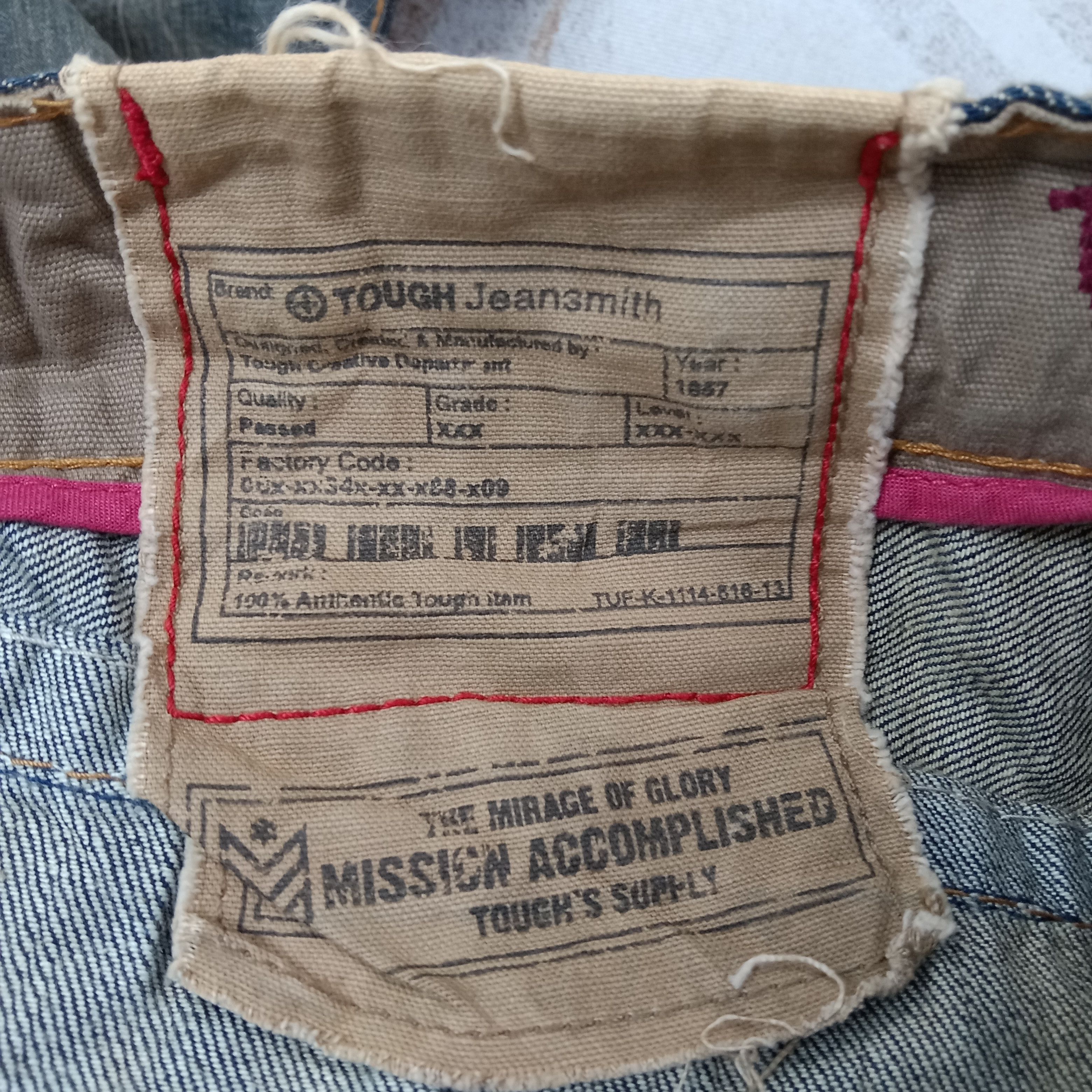 Vintage Tough Jeansmith Streetwear Patches Denim Jeans C258N18 Size US 32 / EU 48 - 19 Thumbnail